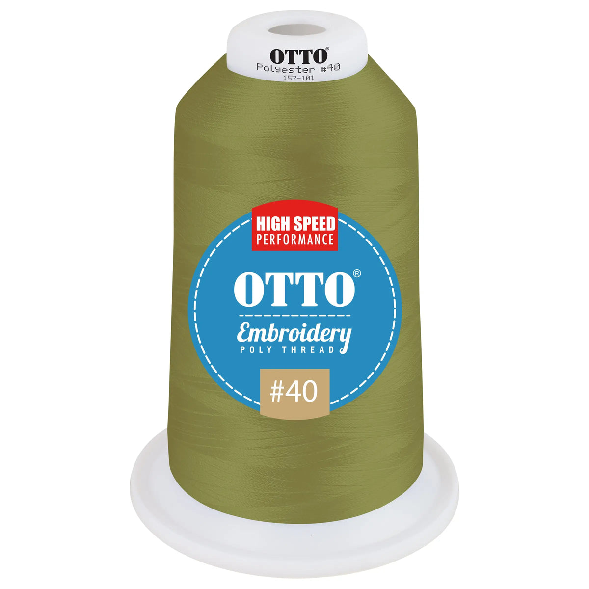 Otto 157-101 Embroidery Poly Thread #40 5,500 Yd. King Cone - 47749 - 7 3/8’’ - 5/8’’