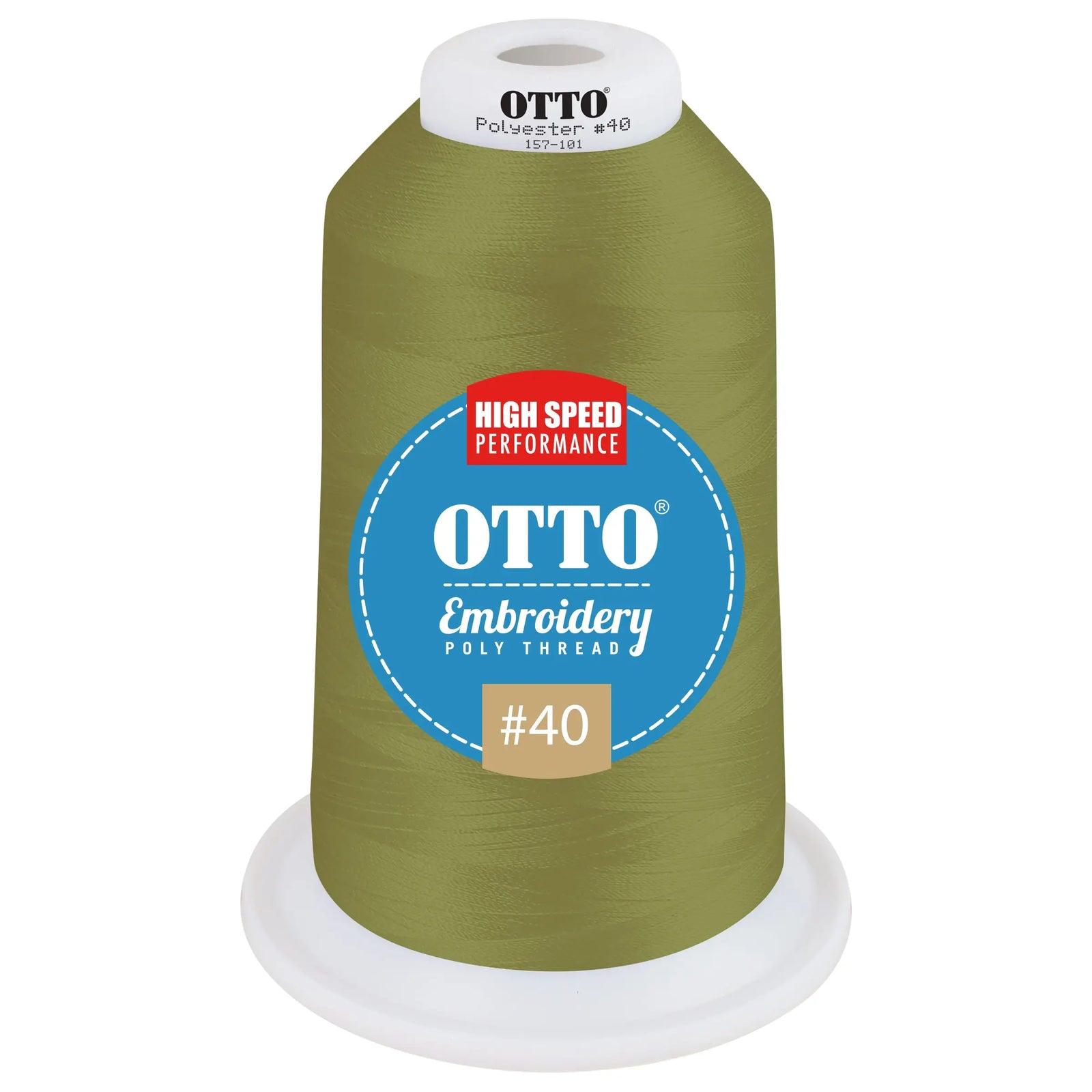 Otto 157-101 Embroidery Poly Thread #40 5,500 Yd. King Cone - 47749 - 7 3/8’’ - 5/8’’