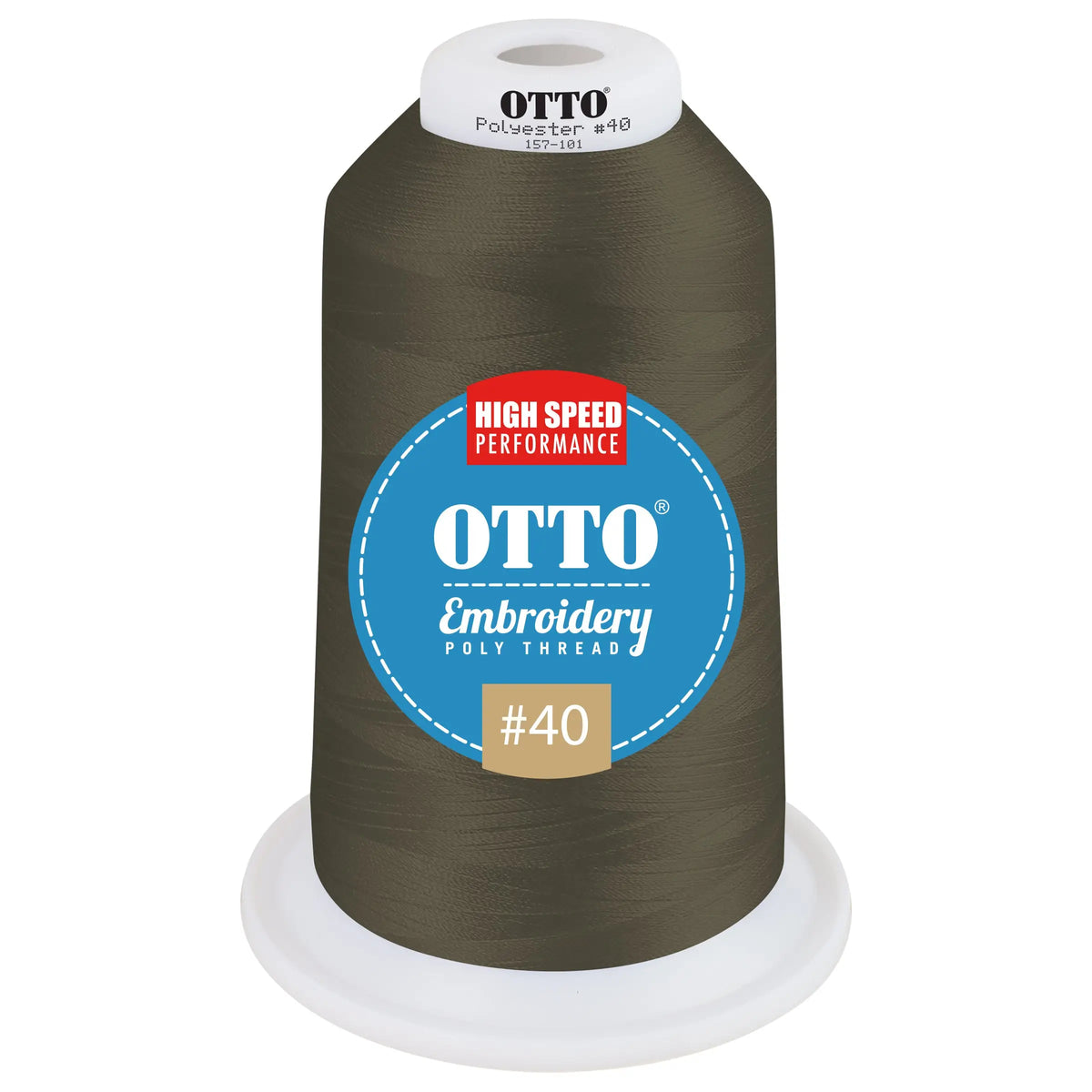 Otto 157-101 Embroidery Poly Thread #40 5,500 Yd. King Cone - 47771 - 7 3/8’’ - 5/8’’