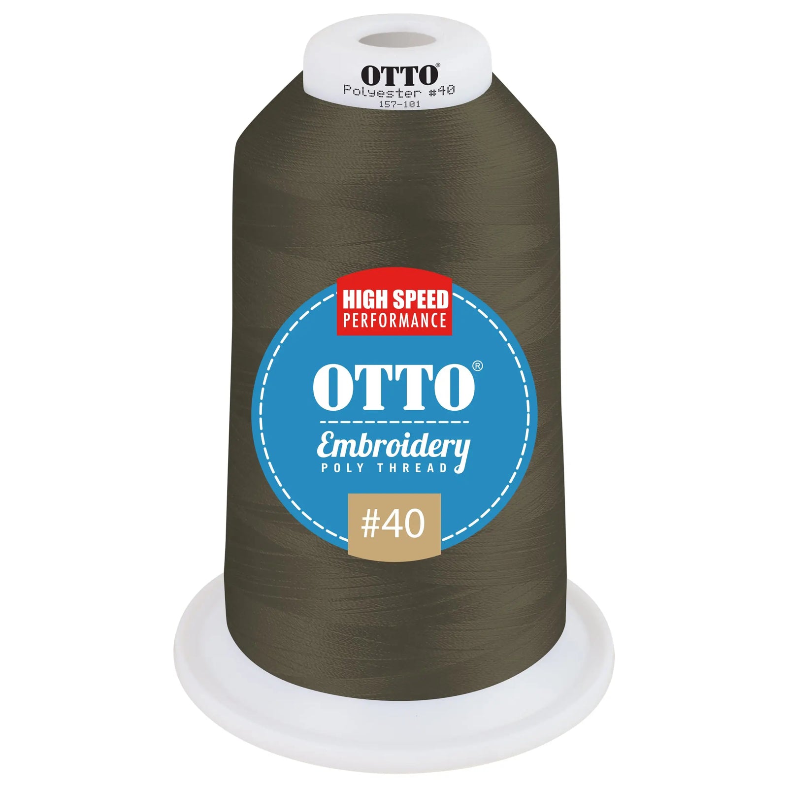 Otto 157-101 Embroidery Poly Thread #40 5,500 Yd. King Cone - 47771 - 7 3/8’’ - 5/8’’