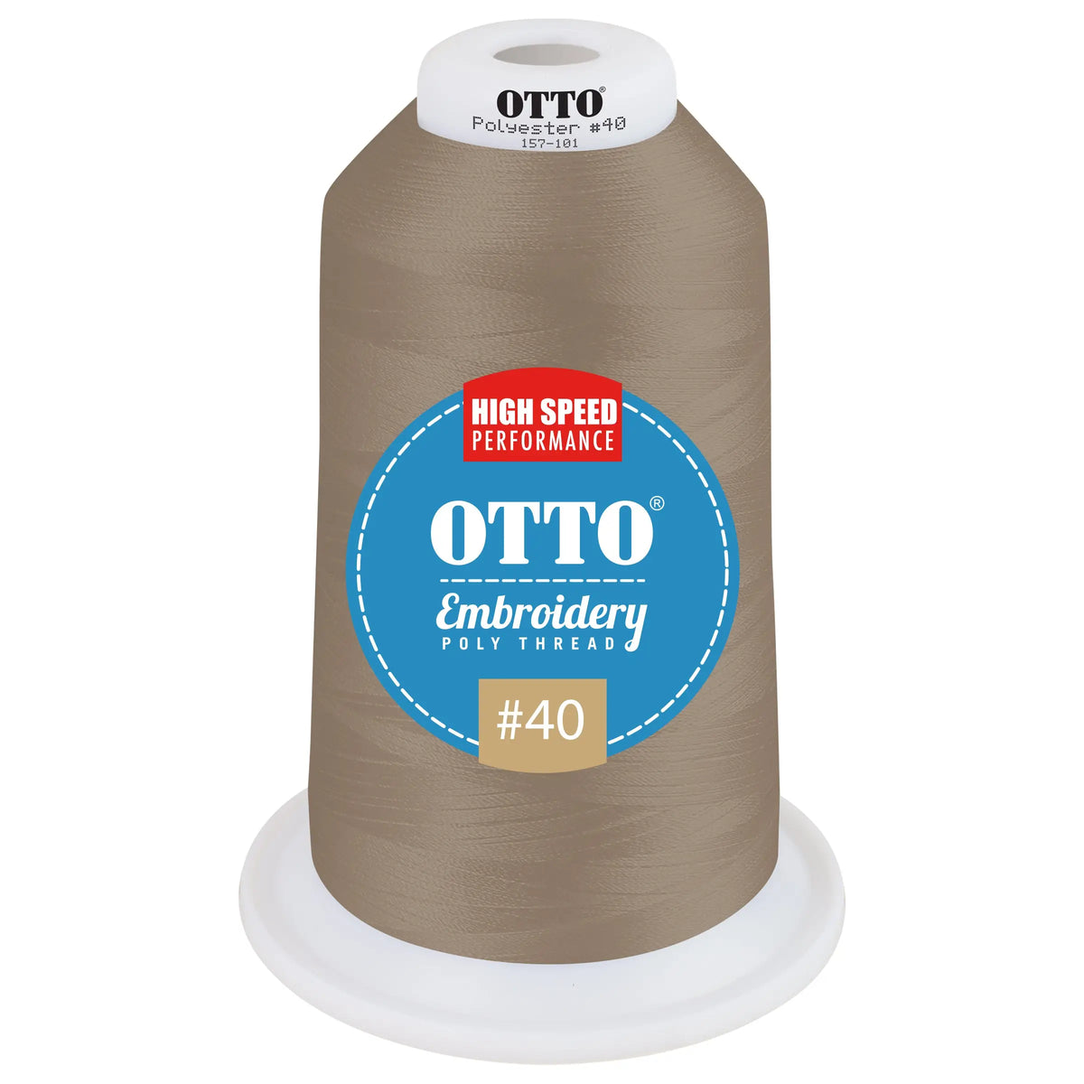 Otto 157-101 Embroidery Poly Thread #40 5,500 Yd. King Cone - 48003 - 7 3/8’’ - 5/8’’