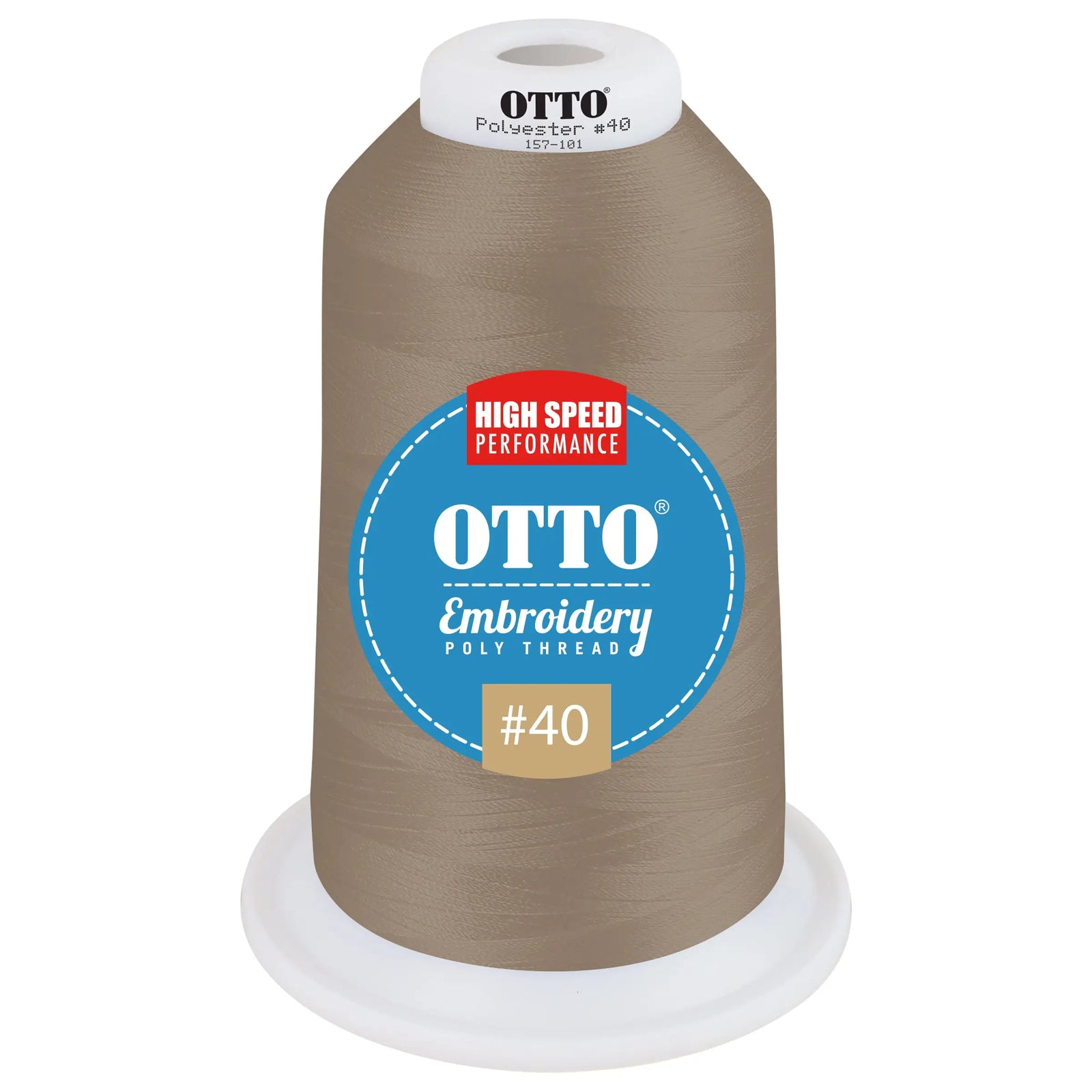 Otto 157-101 Embroidery Poly Thread #40 5,500 Yd. King Cone - 48003 - 7 3/8’’ - 5/8’’