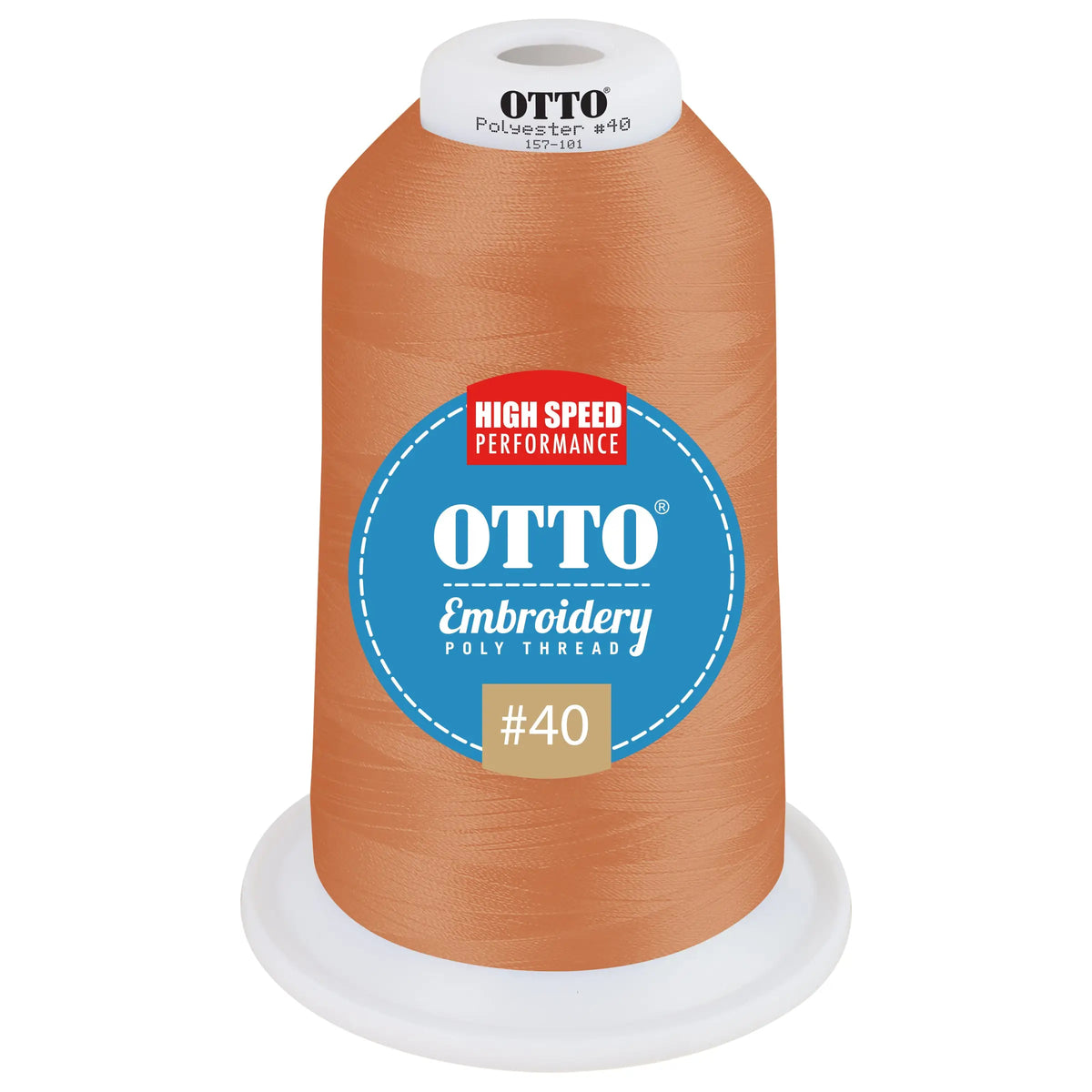 Otto 157-101 Embroidery Poly Thread #40 5,500 Yd. King Cone - 48024 - 7 3/8’’ - 5/8’’