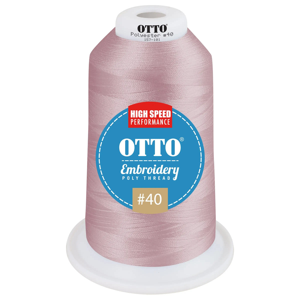 Otto 157-101 Embroidery Poly Thread #40 5,500 Yd. King Cone - 48061 - 7 3/8’’ - 5/8’’