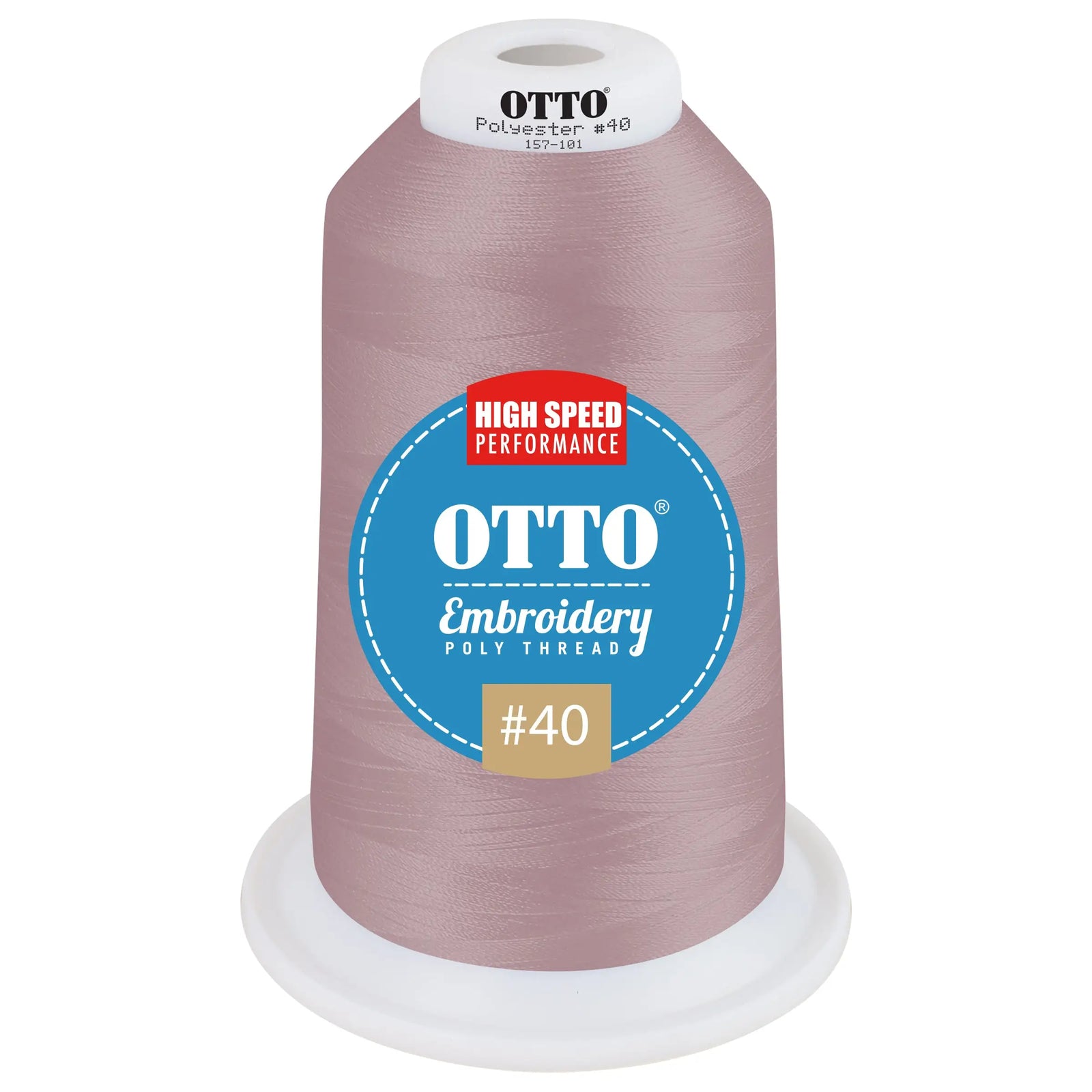 Otto 157-101 Embroidery Poly Thread #40 5,500 Yd. King Cone - 48440 - 7 3/8’’ - 5/8’’