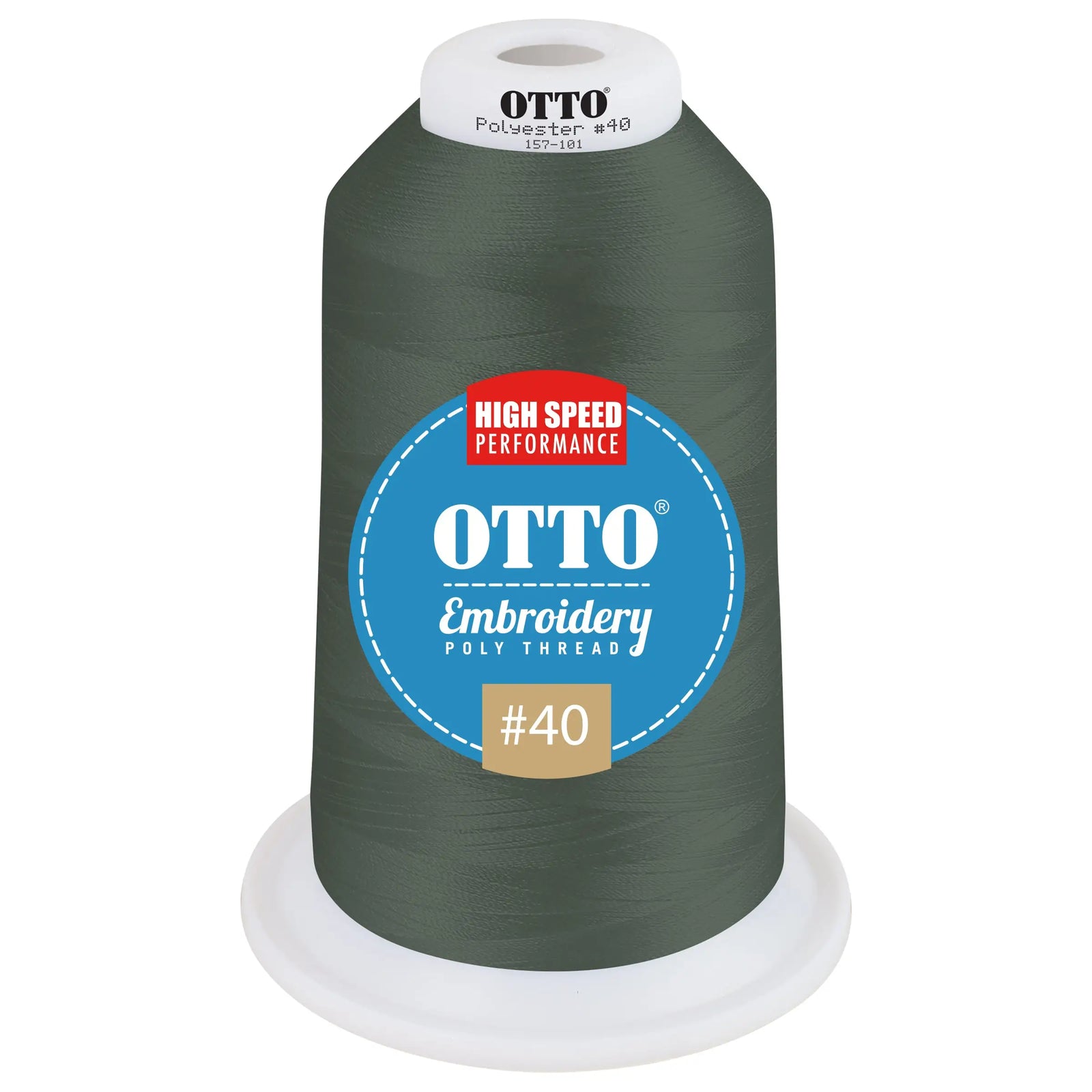 Otto 157-101 Embroidery Poly Thread #40 5,500 Yd. King Cone - 48522 - 7 3/8’’ - 5/8’’