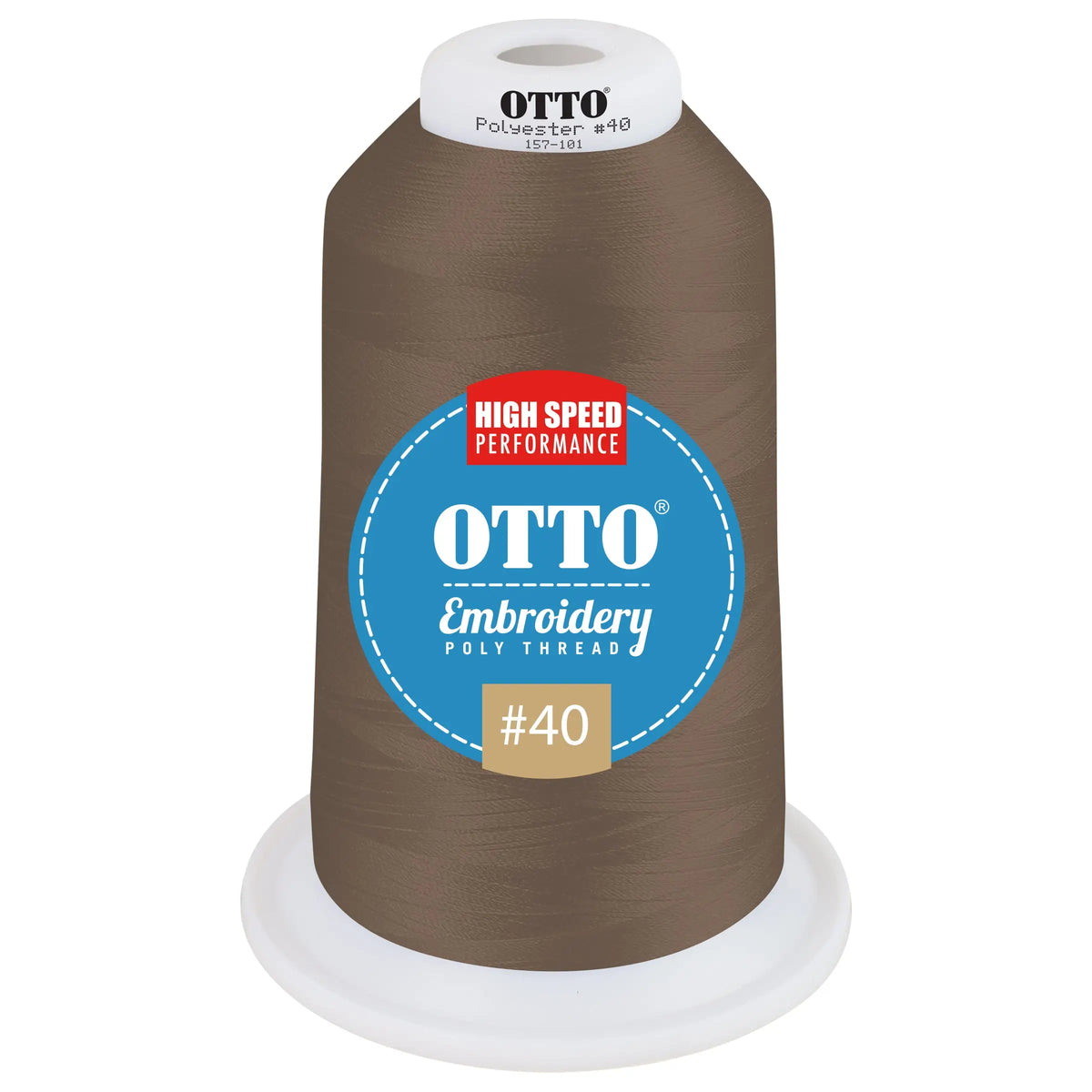 Otto 157-101 Embroidery Poly Thread #40 5,500 Yd. King Cone - 48621 - 7 3/8’’ - 5/8’’