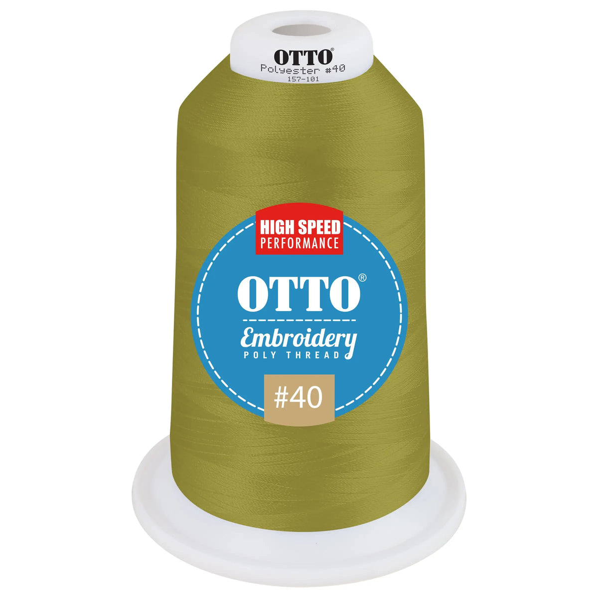 Otto 157-101 Embroidery Poly Thread #40 5,500 Yd. King Cone - 48662 - 7 3/8’’ - 5/8’’