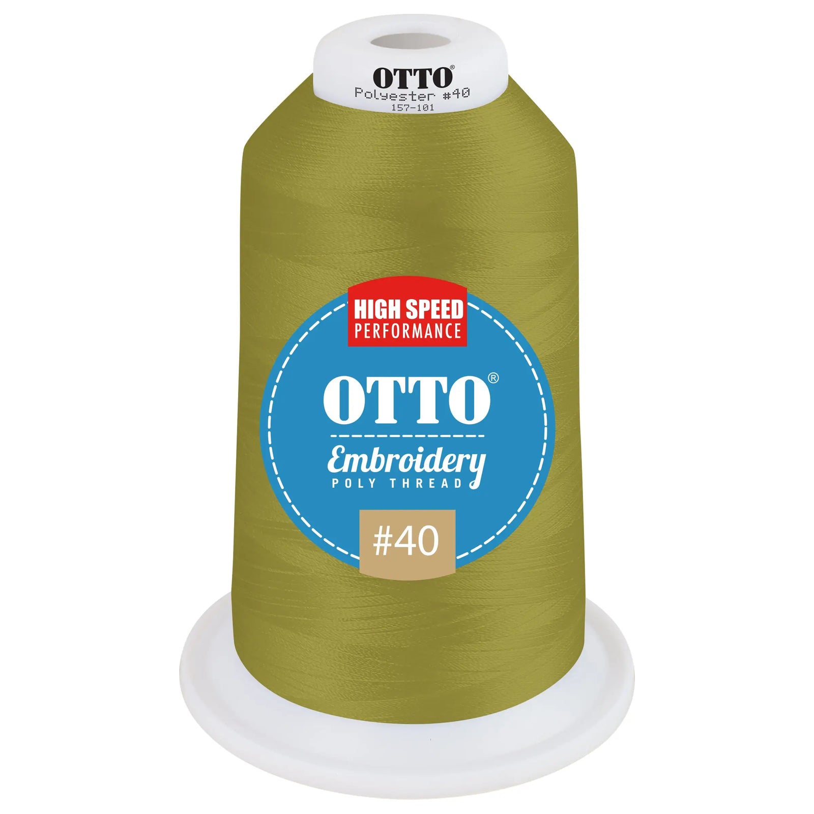 Otto 157-101 Embroidery Poly Thread #40 5,500 Yd. King Cone - 48662 - 7 3/8’’ - 5/8’’