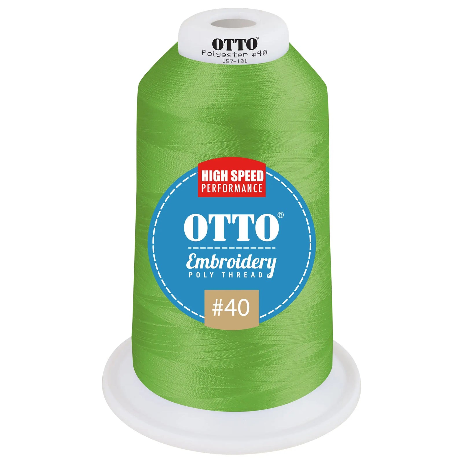 Otto 157-101 Embroidery Poly Thread #40 5,500 Yd. King Cone - 48684 - 7 3/8’’ - 5/8’’