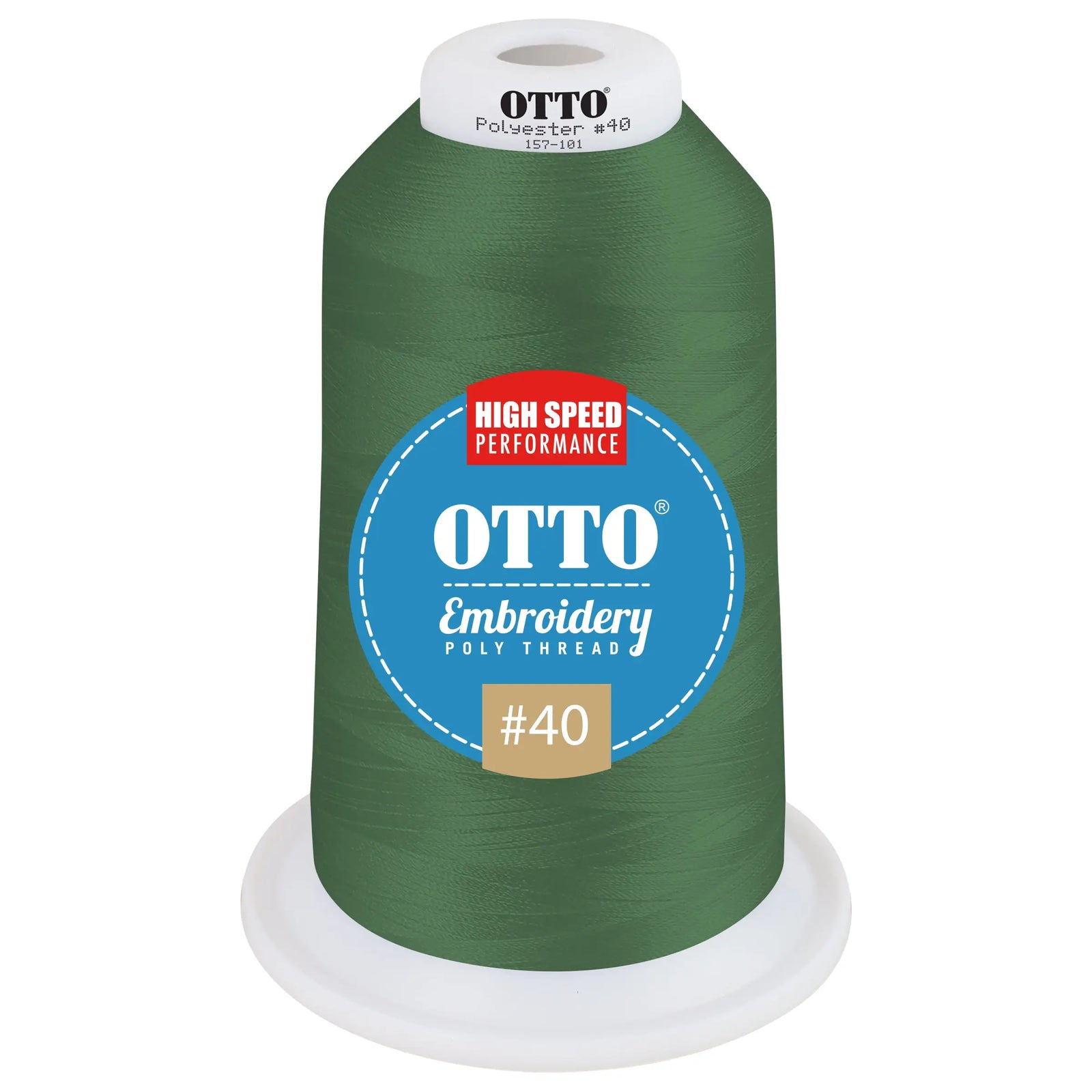 Otto 157-101 Embroidery Poly Thread #40 5,500 Yd. King Cone - 48720 - 7 3/8’’ - 5/8’’