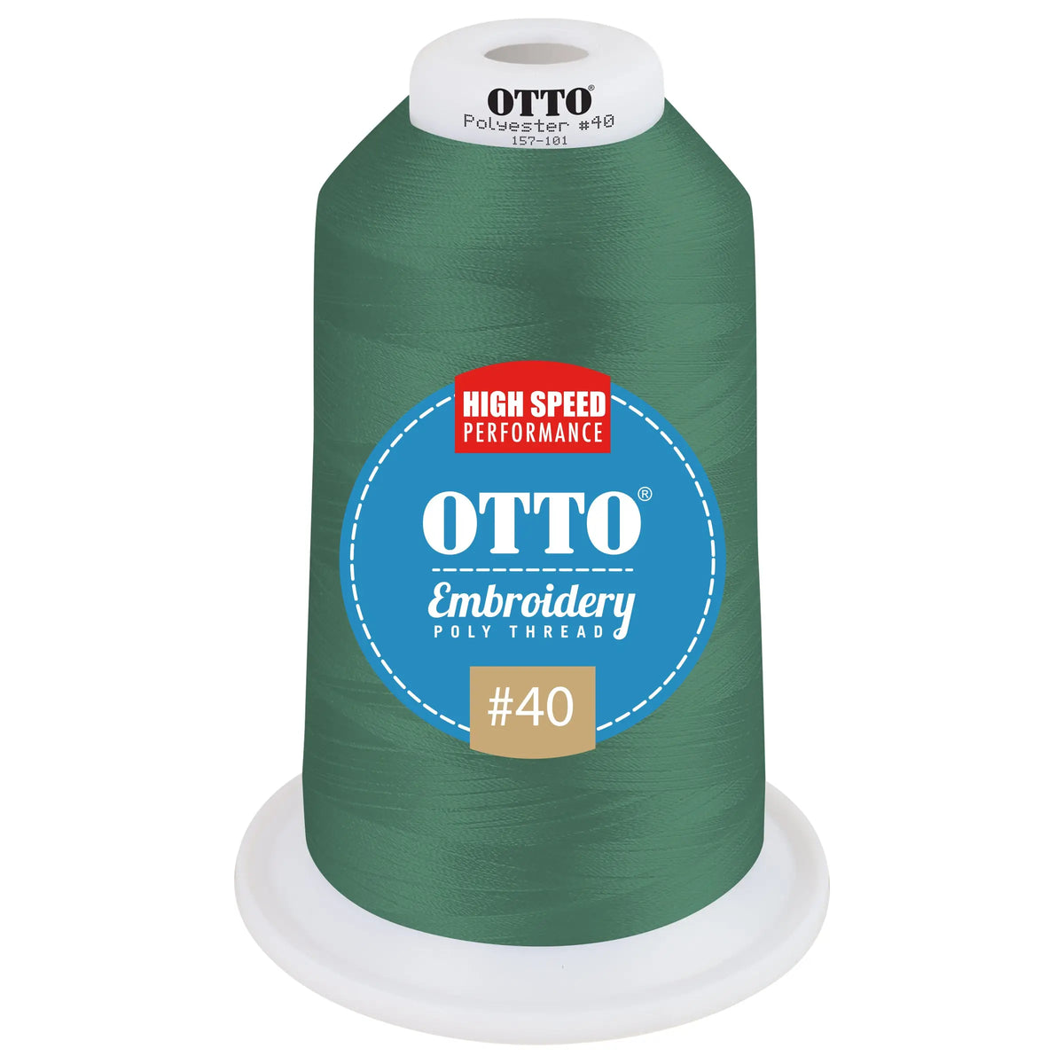 Otto 157-101 Embroidery Poly Thread #40 5,500 Yd. King Cone - 48742 - 7 3/8’’ - 5/8’’
