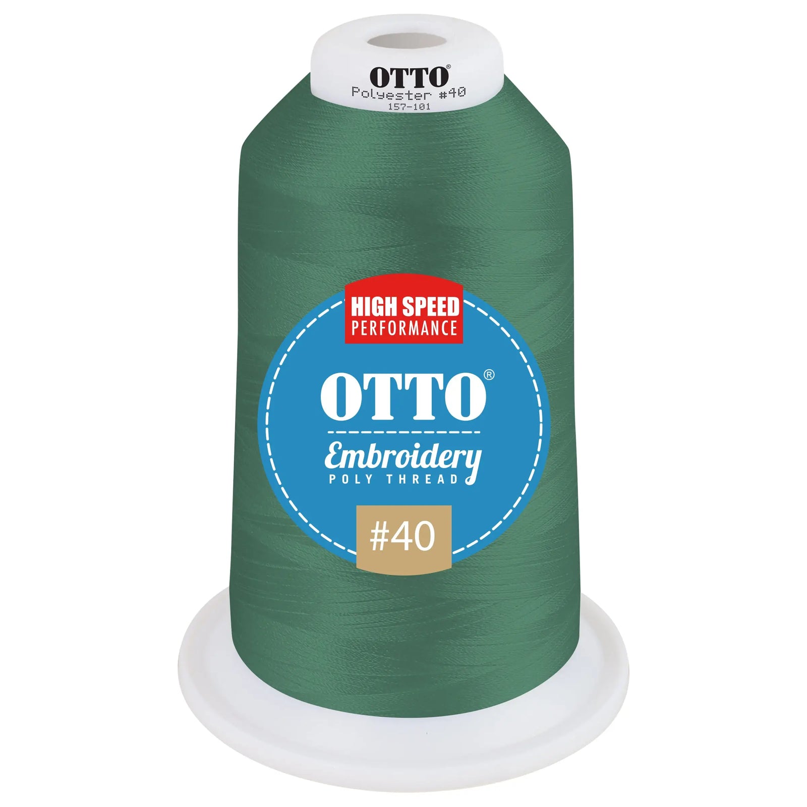 Otto 157-101 Embroidery Poly Thread #40 5,500 Yd. King Cone - 48742 - 7 3/8’’ - 5/8’’