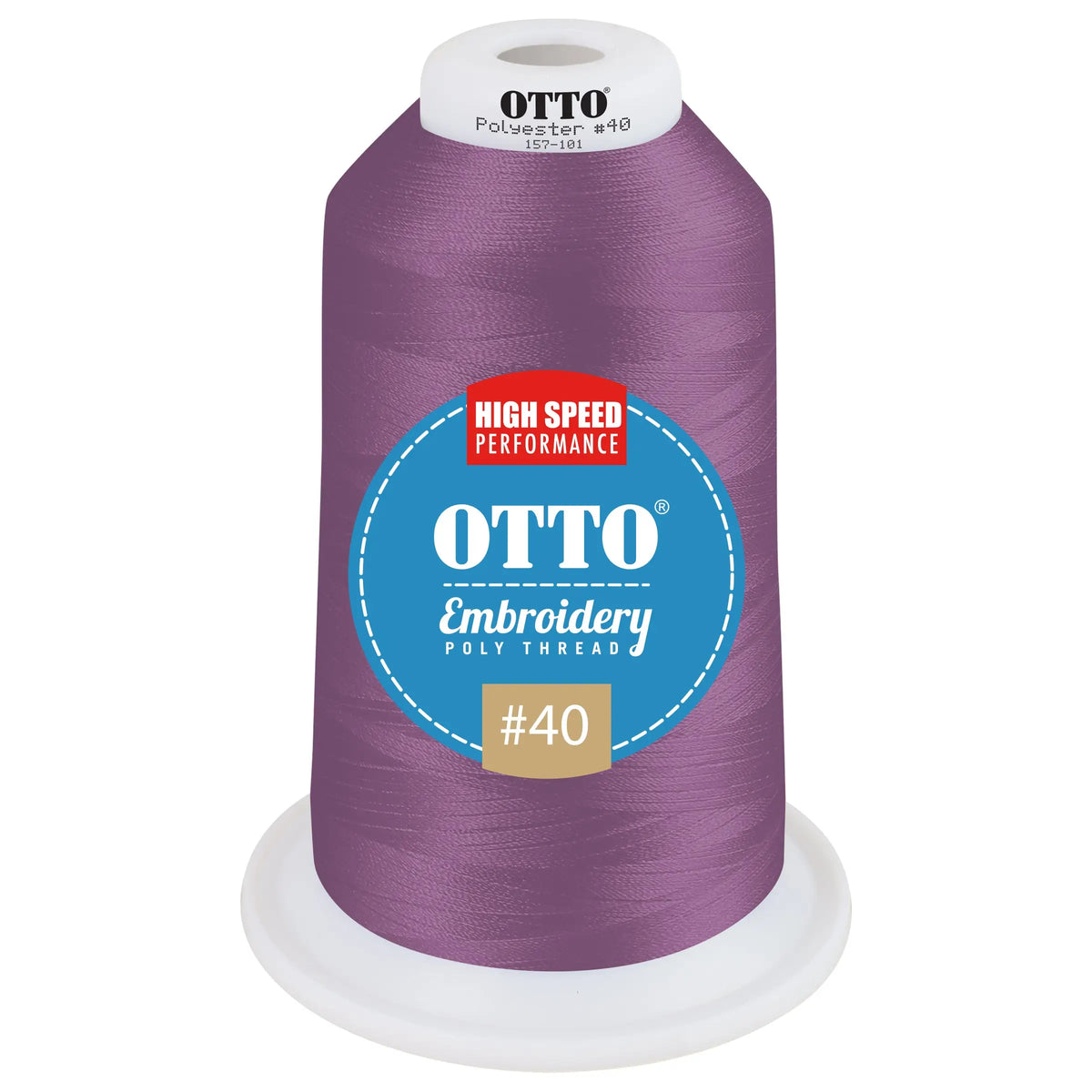 Otto 157-101 Embroidery Poly Thread #40 5,500 Yd. King Cone - 48824 - 7 3/8’’ - 5/8’’