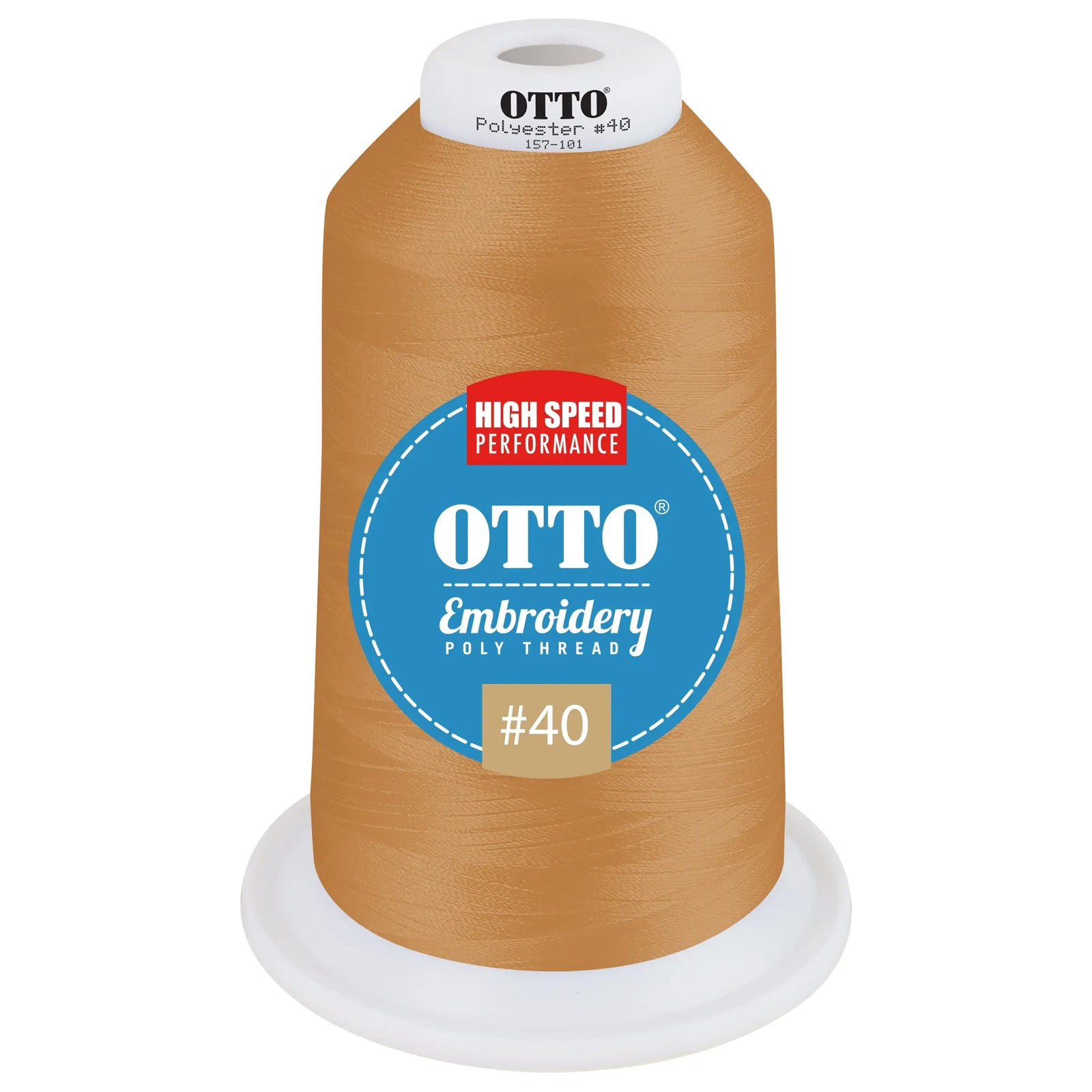 Otto 157-101 Embroidery Poly Thread #40 5,500 Yd. King Cone - 48961 - 7 3/8’’ - 5/8’’