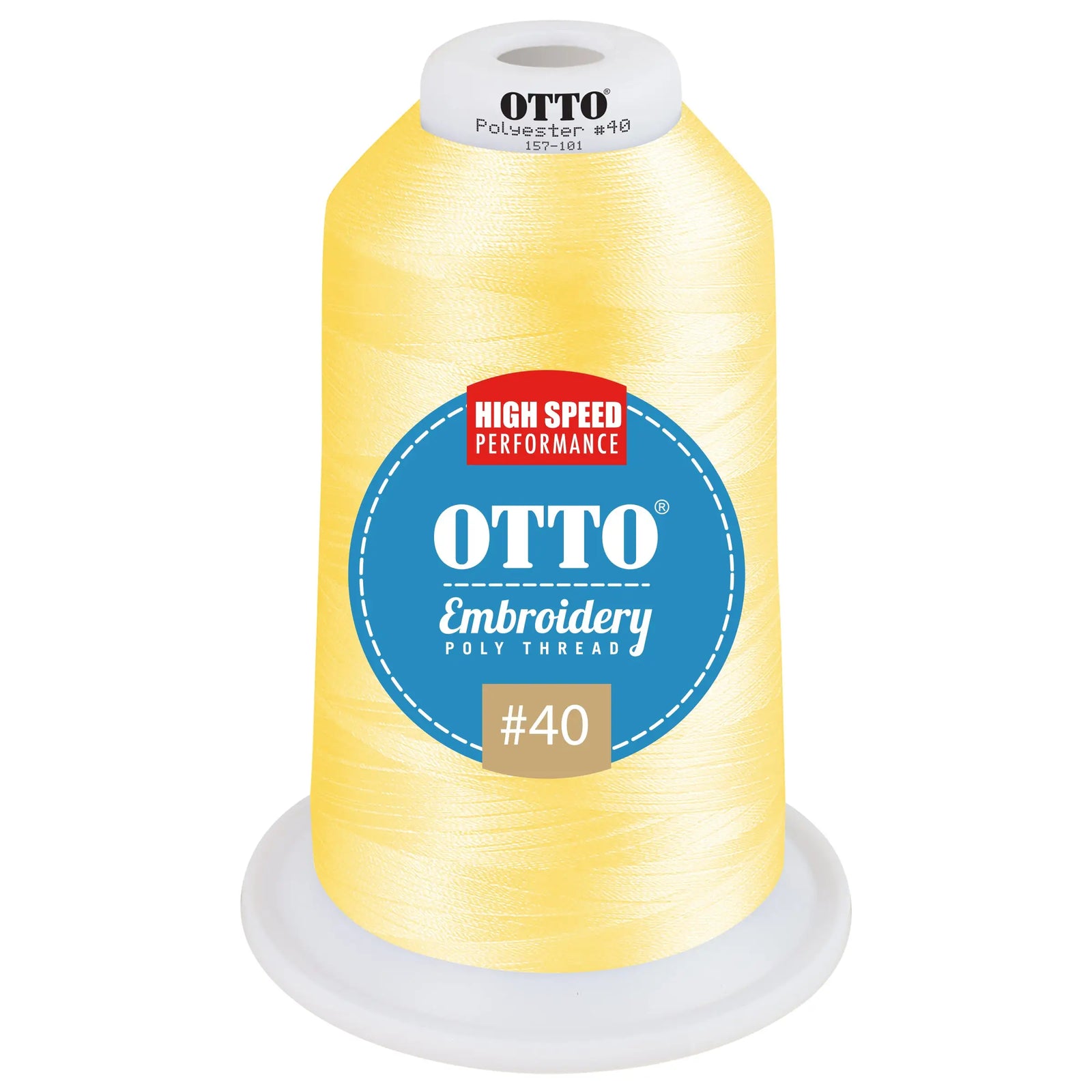 Otto 157-101 Embroidery Poly Thread #40 5,500 Yd. King Cone - 49003 - 7 3/8’’ - 5/8’’