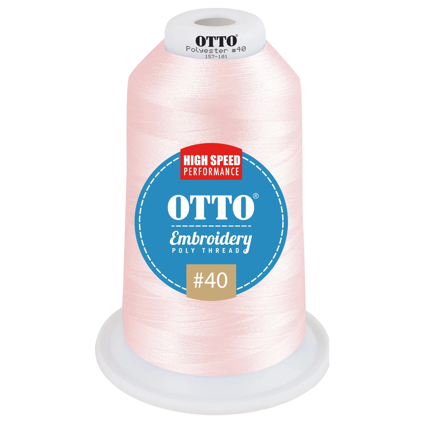 Otto 157-101 Embroidery Poly Thread #40 5,500 Yd. King Cone - 49286 - 7 3/8’’ - 5/8’’