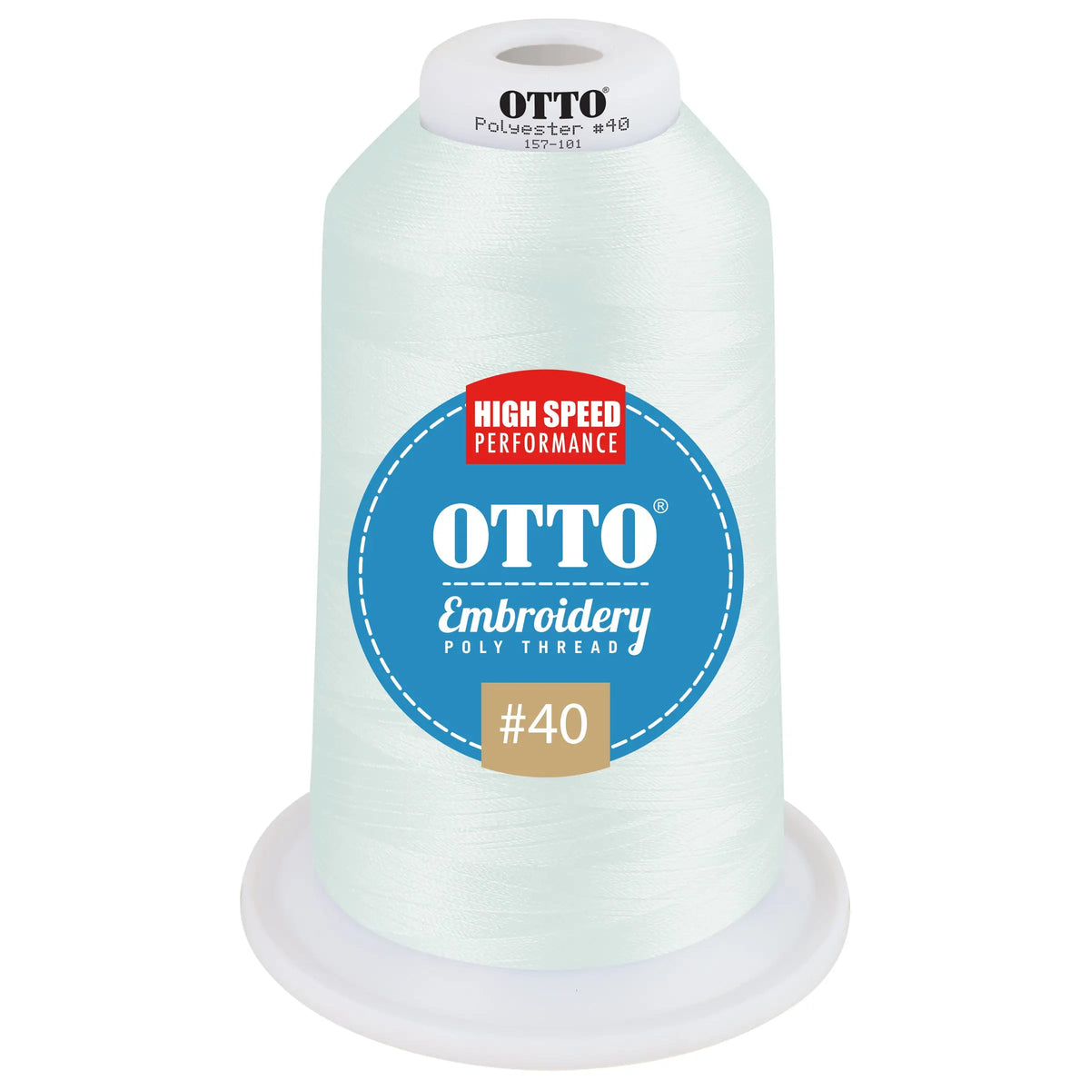 Otto 157-101 Embroidery Poly Thread #40 5,500 Yd. King Cone - 49503 - 7 3/8’’ - 5/8’’