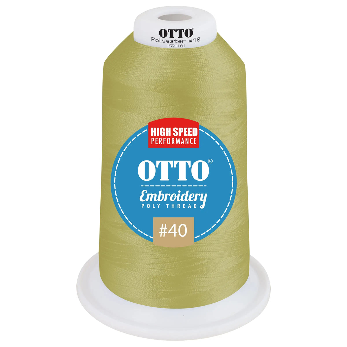 Otto 157-101 Embroidery Poly Thread #40 5,500 Yd. King Cone - 510107 - 7 3/8’’ - 5/8’’