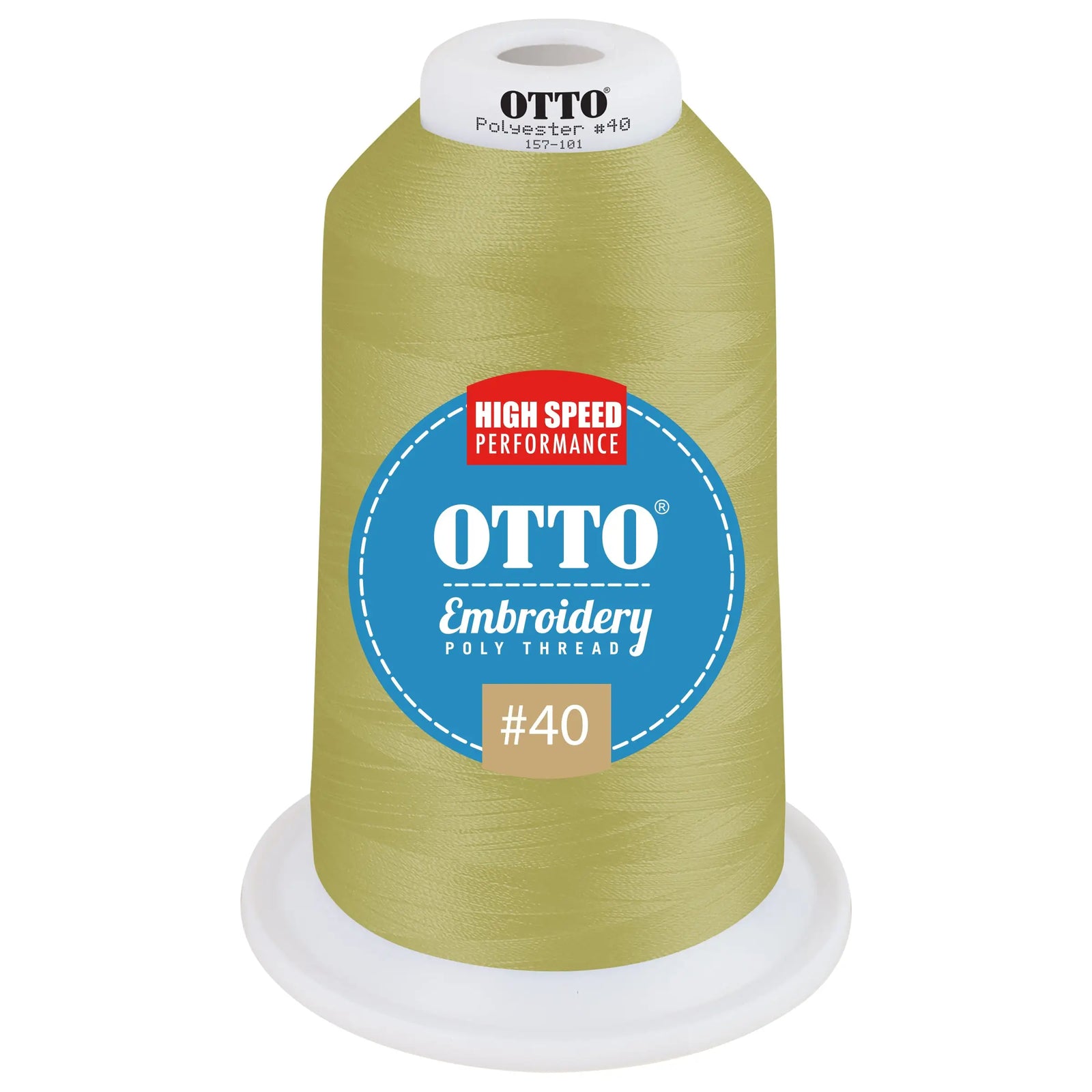 Otto 157-101 Embroidery Poly Thread #40 5,500 Yd. King Cone - 510107 - 7 3/8’’ - 5/8’’