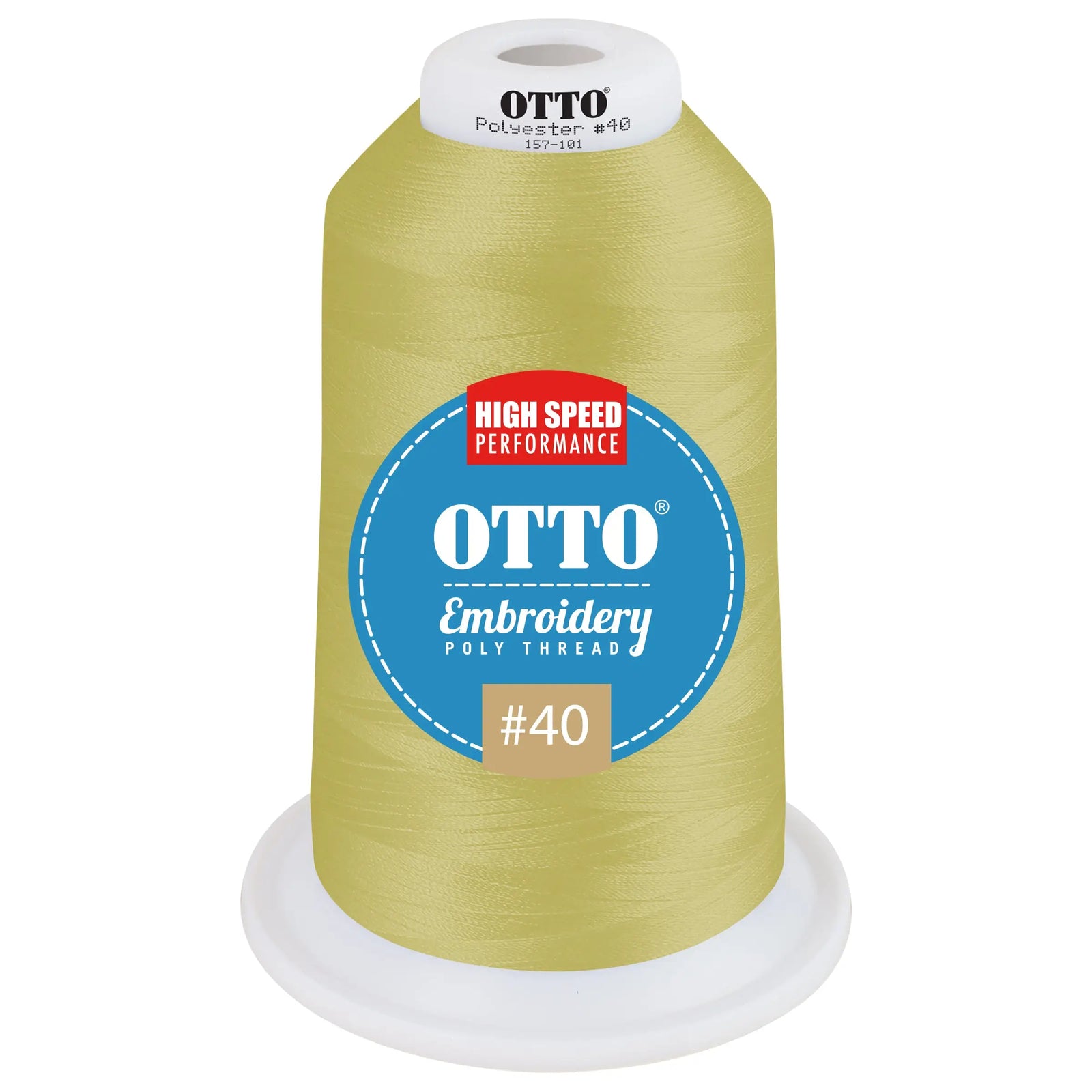 Otto 157-101 Embroidery Poly Thread #40 5,500 Yd. King Cone - 510108 - 7 3/8’’ - 5/8’’