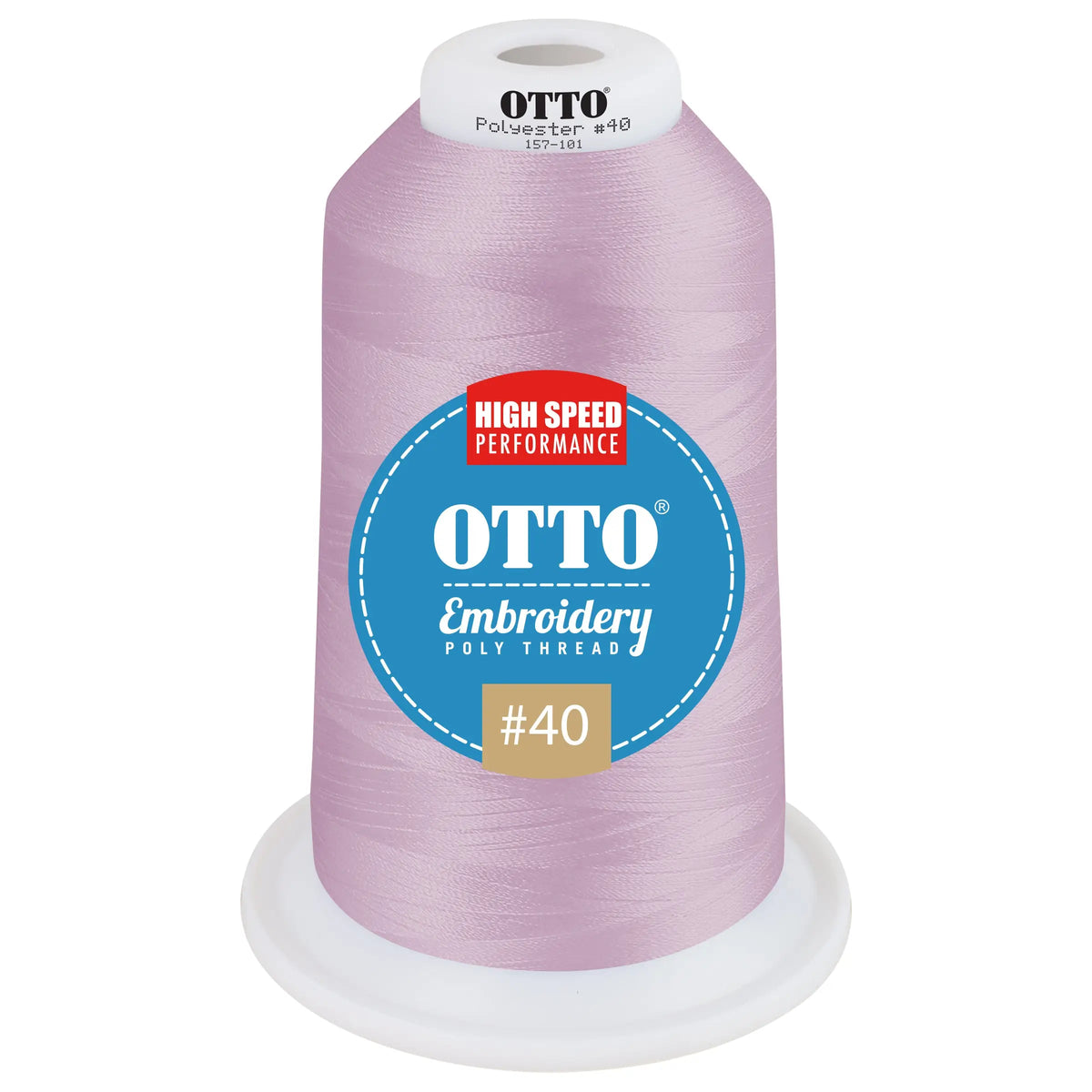 Otto 157-101 Embroidery Poly Thread #40 5,500 Yd. King Cone - 510185 - 7 3/8’’ - 5/8’’