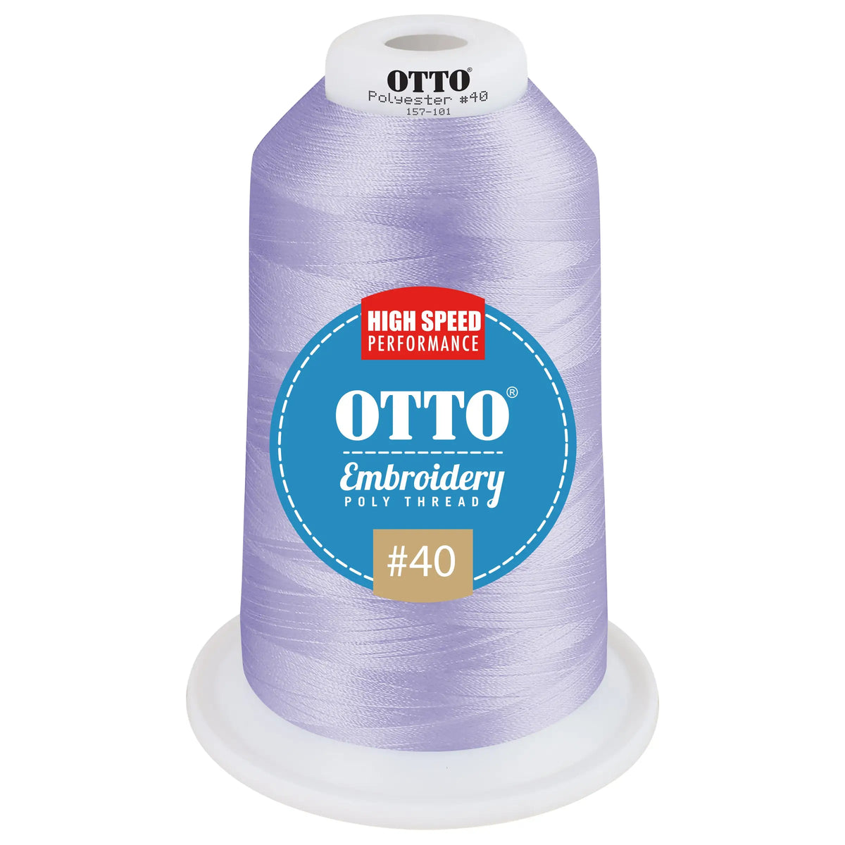 Otto 157-101 Embroidery Poly Thread #40 5,500 Yd. King Cone - 510228 - 7 3/8’’ - 5/8’’