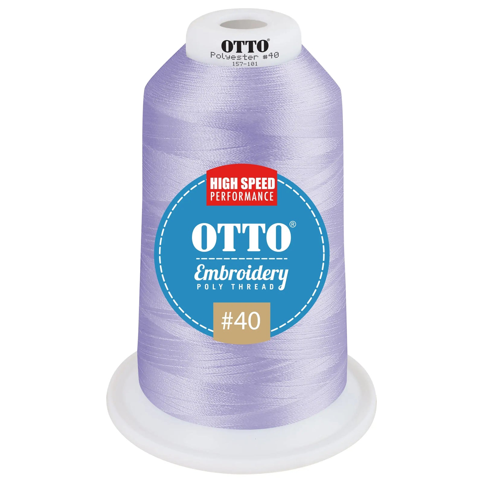 Otto 157-101 Embroidery Poly Thread #40 5,500 Yd. King Cone - 510228 - 7 3/8’’ - 5/8’’