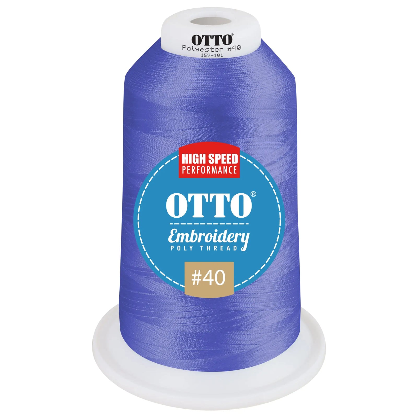 Otto 157-101 Embroidery Poly Thread #40 5,500 Yd. King Cone - 510243 - 7 3/8’’ - 5/8’’
