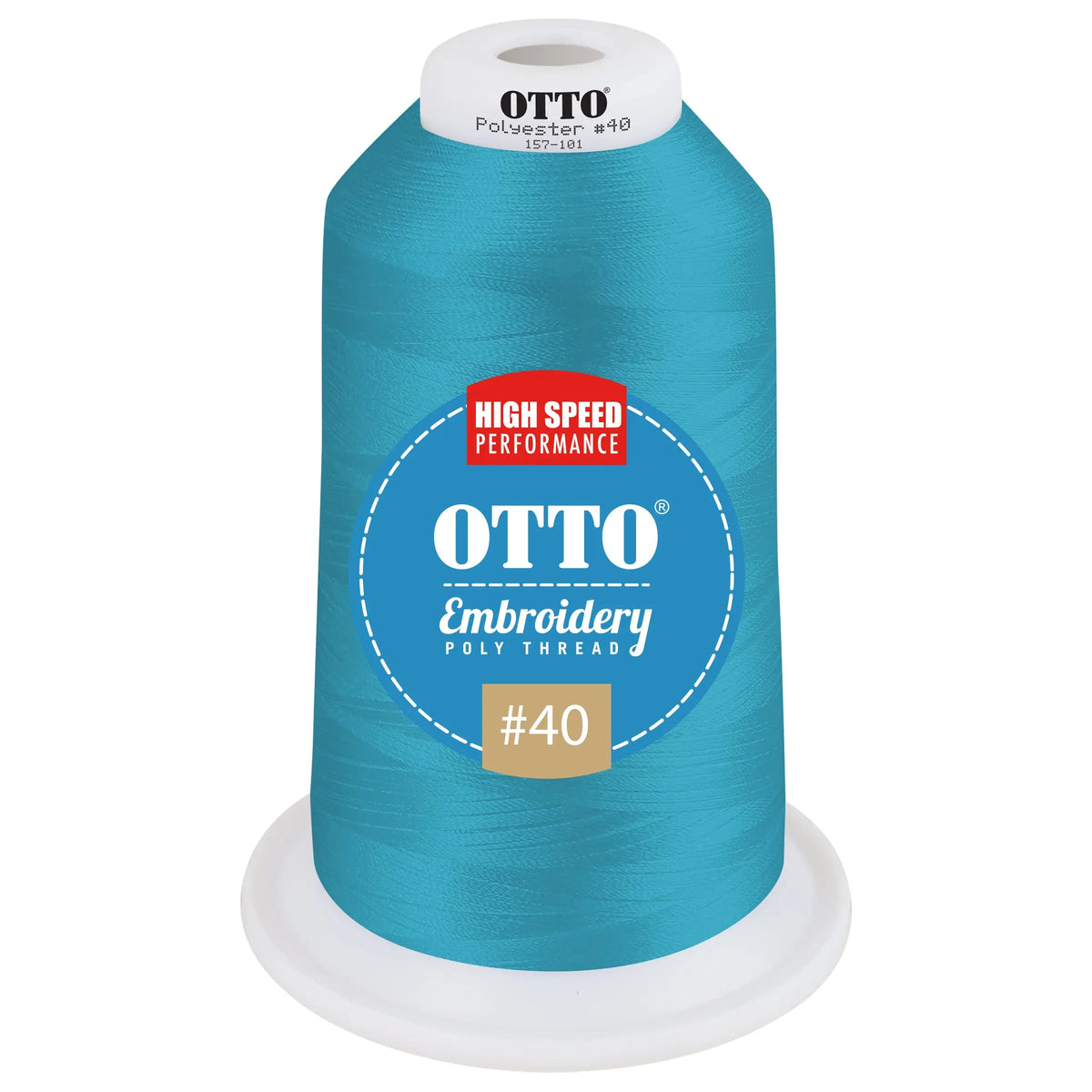 Otto 157-101 Embroidery Poly Thread #40 5,500 Yd. King Cone - 510283 - 7 3/8’’ - 5/8’’