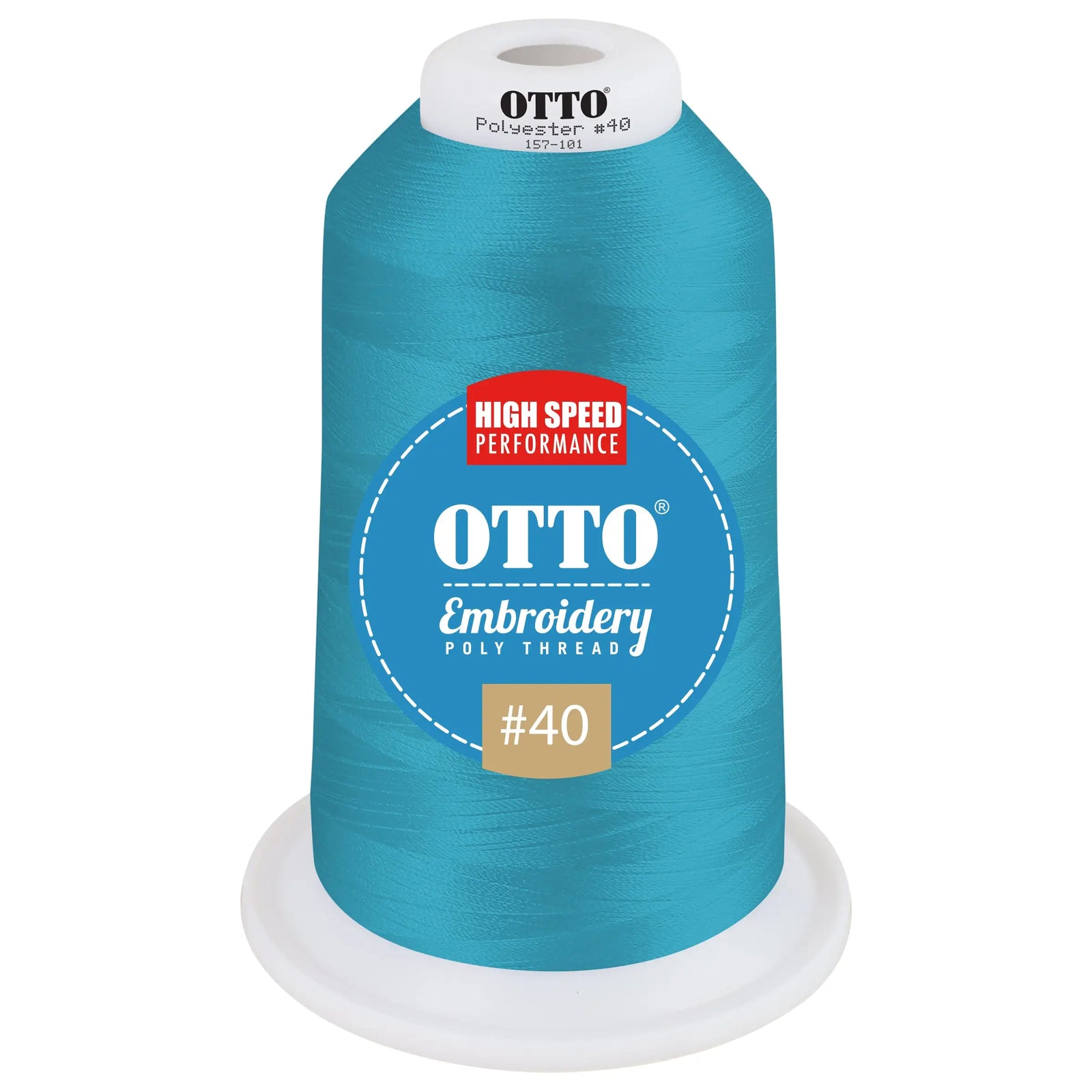 Otto 157-101 Embroidery Poly Thread #40 5,500 Yd. King Cone - 510283 - 7 3/8’’ - 5/8’’