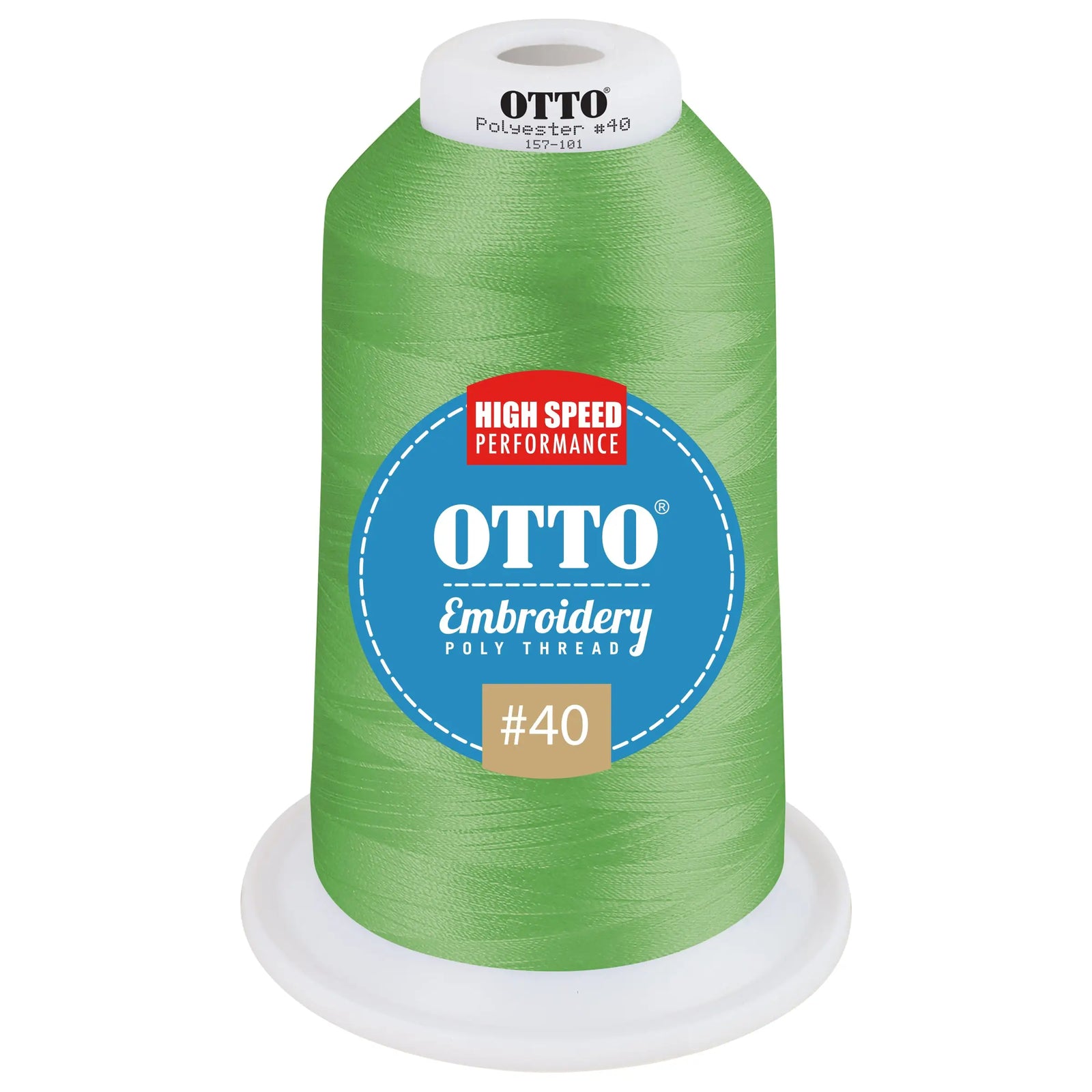 Otto 157-101 Embroidery Poly Thread #40 5,500 Yd. King Cone - 510308 - 7 3/8’’ - 5/8’’