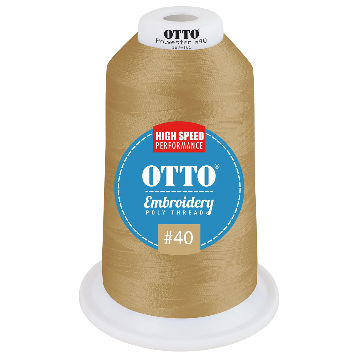 Otto 157-101 Embroidery Poly Thread #40 5,500 Yd. King Cone - 510350 - 7 3/8’’ - 5/8’’