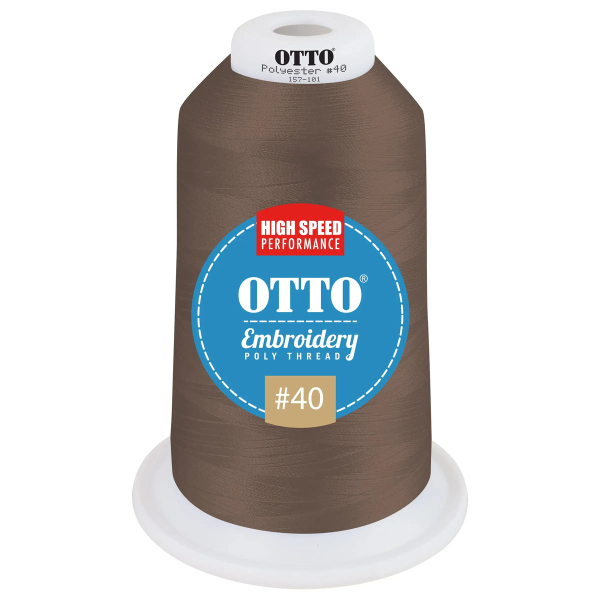 Otto 157-101 Embroidery Poly Thread #40 5,500 Yd. King Cone - 510380 - 7 3/8’’ - 5/8’’