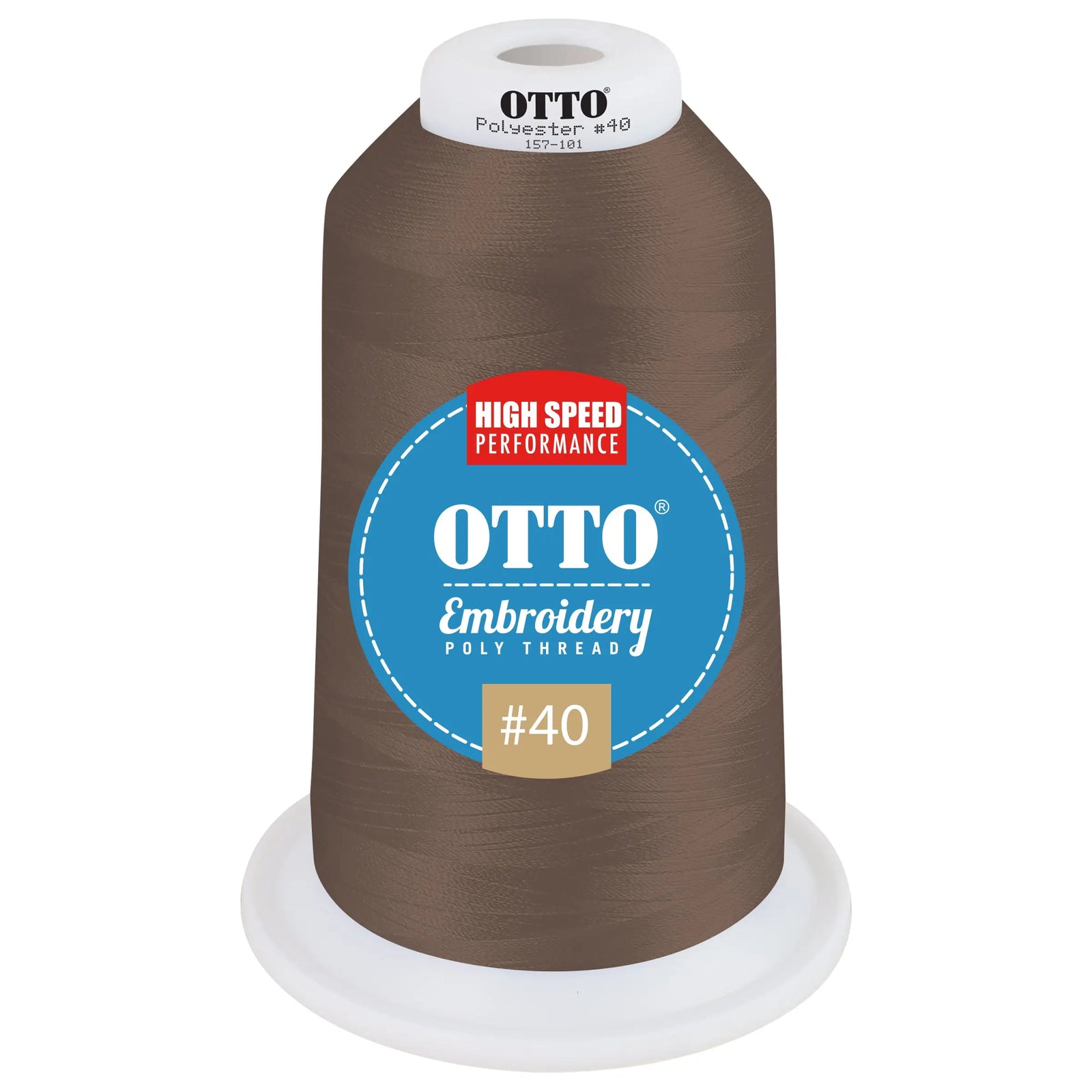 Otto 157-101 Embroidery Poly Thread #40 5,500 Yd. King Cone - 510380 - 7 3/8’’ - 5/8’’
