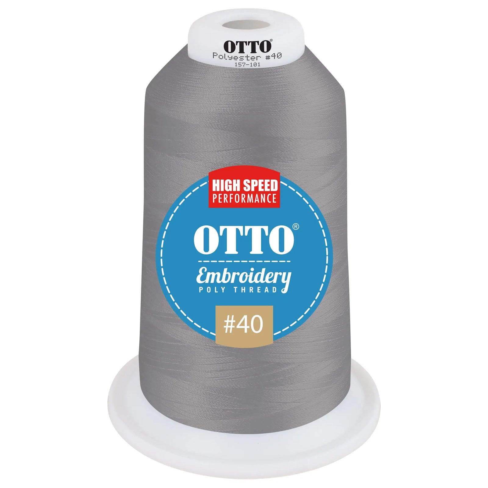 Otto 157-101 Embroidery Poly Thread #40 5,500 Yd. King Cone - 510389 - 7 3/8’’ - 5/8’’