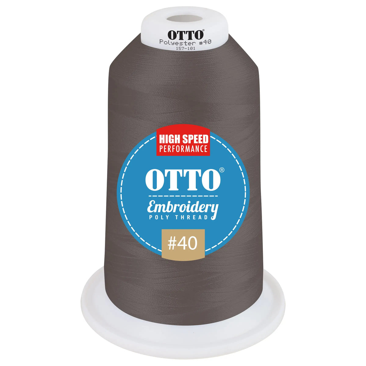 Otto 157-101 Embroidery Poly Thread #40 5,500 Yd. King Cone - 510397 - 7 3/8’’ - 5/8’’