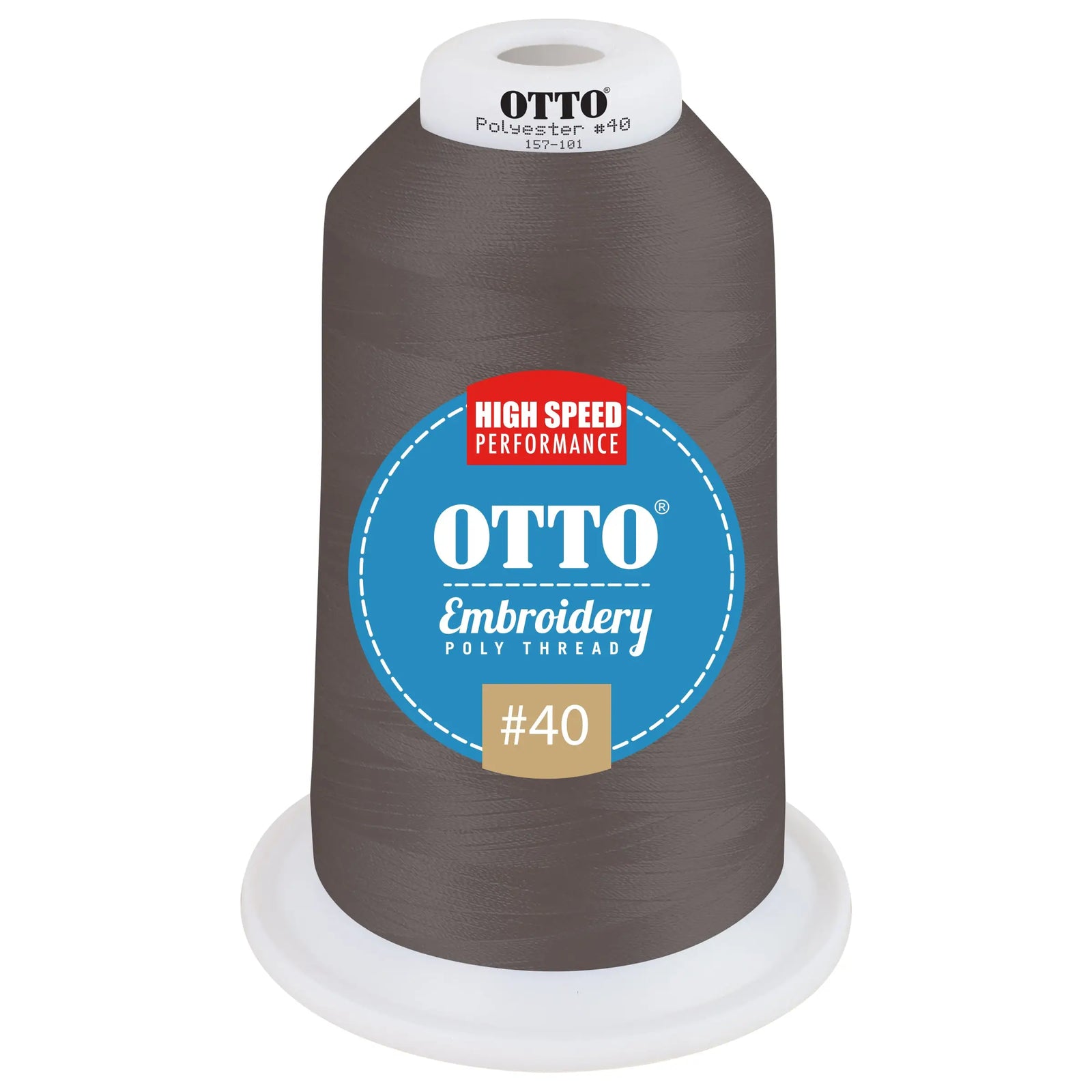 Otto 157-101 Embroidery Poly Thread #40 5,500 Yd. King Cone - 510397 - 7 3/8’’ - 5/8’’