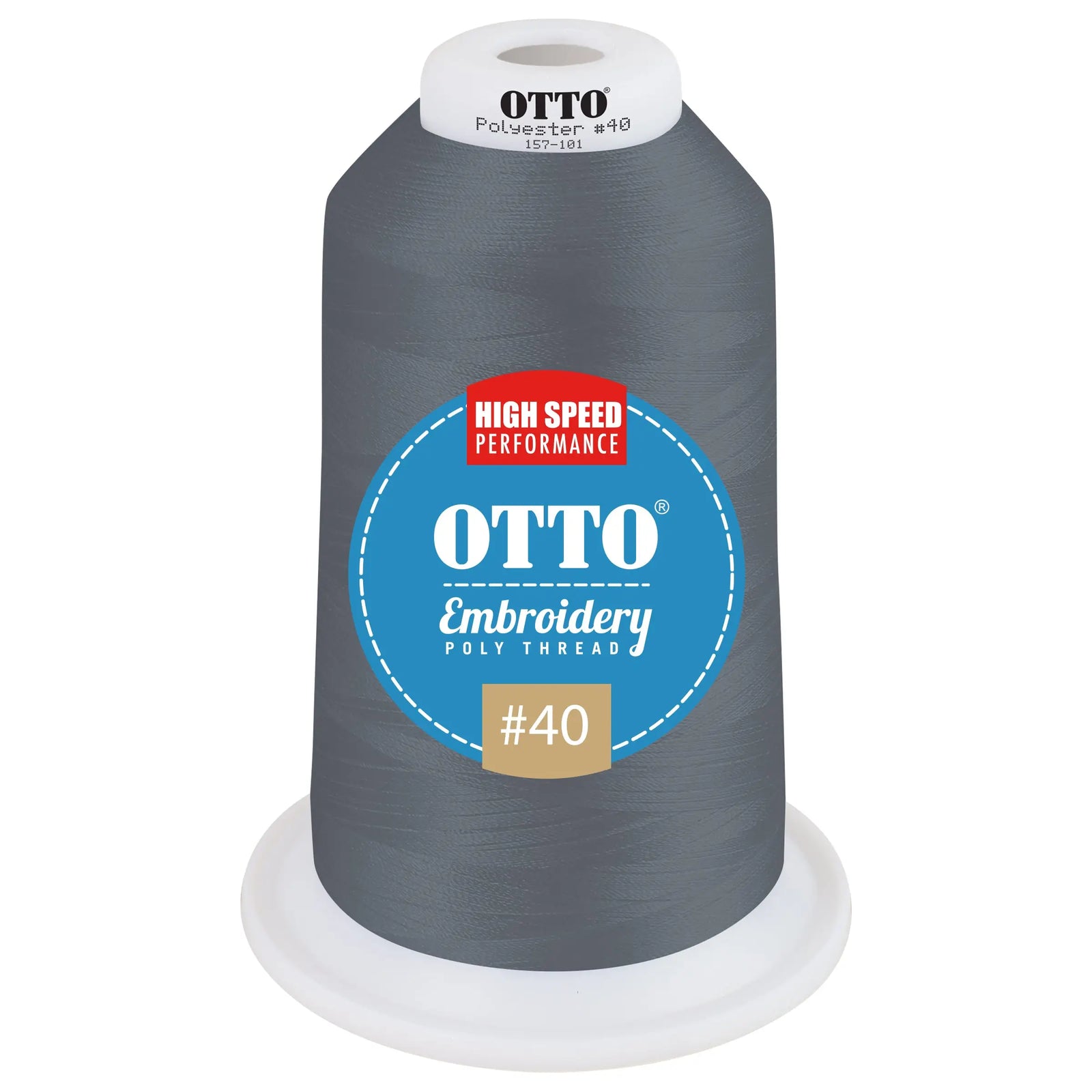 Otto 157-101 Embroidery Poly Thread #40 5,500 Yd. King Cone - 900919 - 7 3/8’’ - 5/8’’