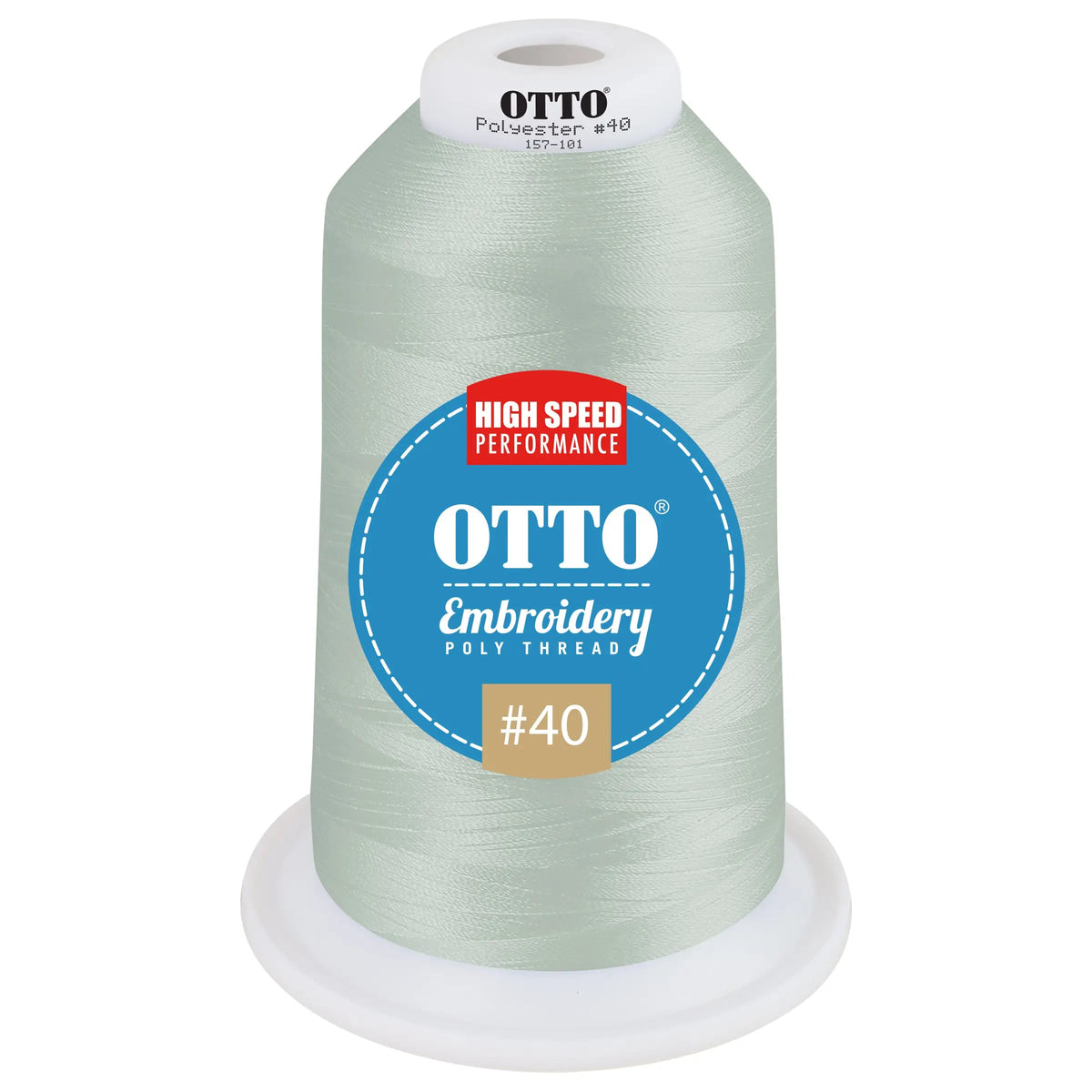 Otto 157-101 Embroidery Poly Thread #40 5,500 Yd. King Cone - 900939 - 7 3/8’’ - 5/8’’
