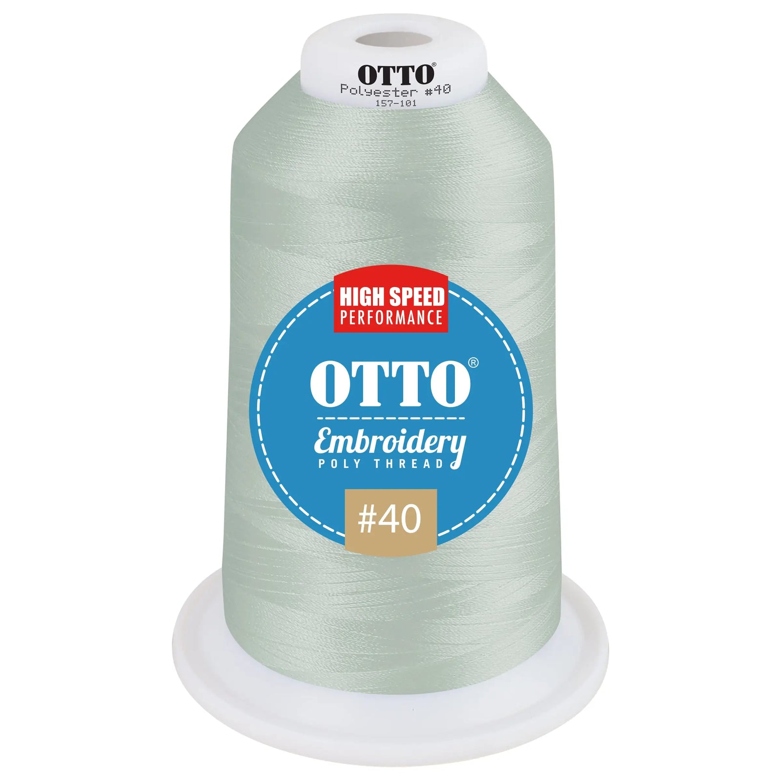 Otto 157-101 Embroidery Poly Thread #40 5,500 Yd. King Cone - 900939 - 7 3/8’’ - 5/8’’