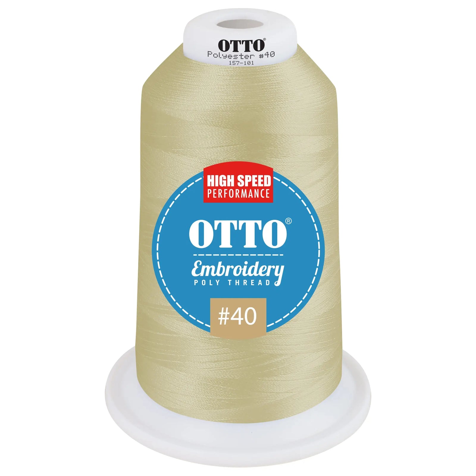 Otto 157-101 Embroidery Poly Thread #40 5,500 Yd. King Cone - 91060 - 7 3/8’’ - 5/8’’