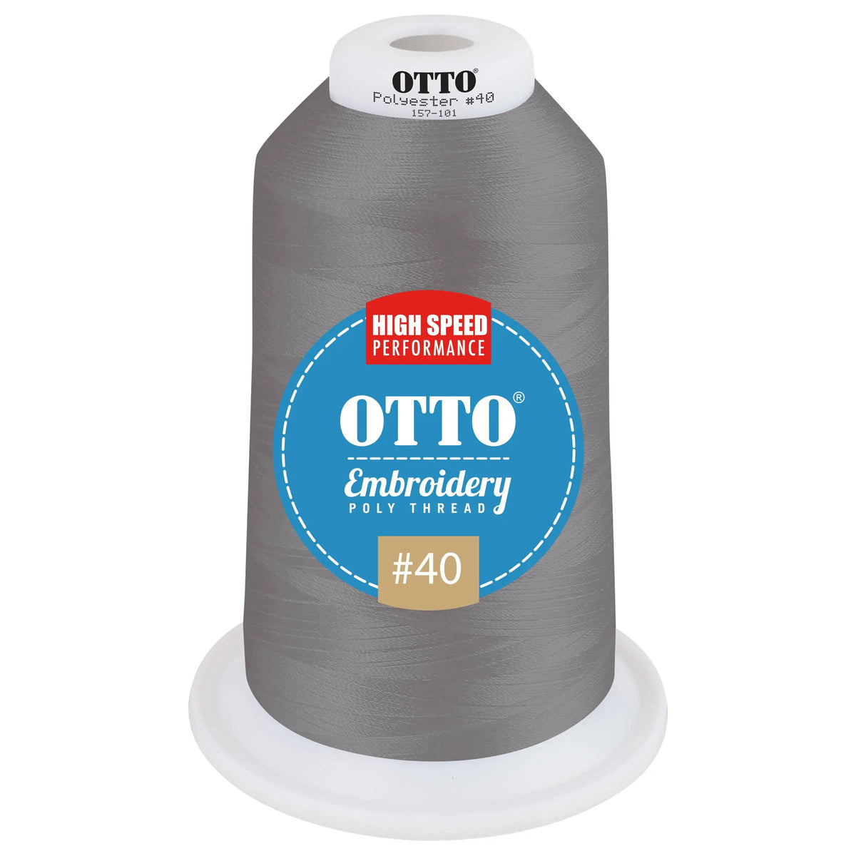 Otto 157-101 Embroidery Poly Thread #40 5,500 Yd. King Cone - 91212 - 7 3/8’’ - 5/8’’