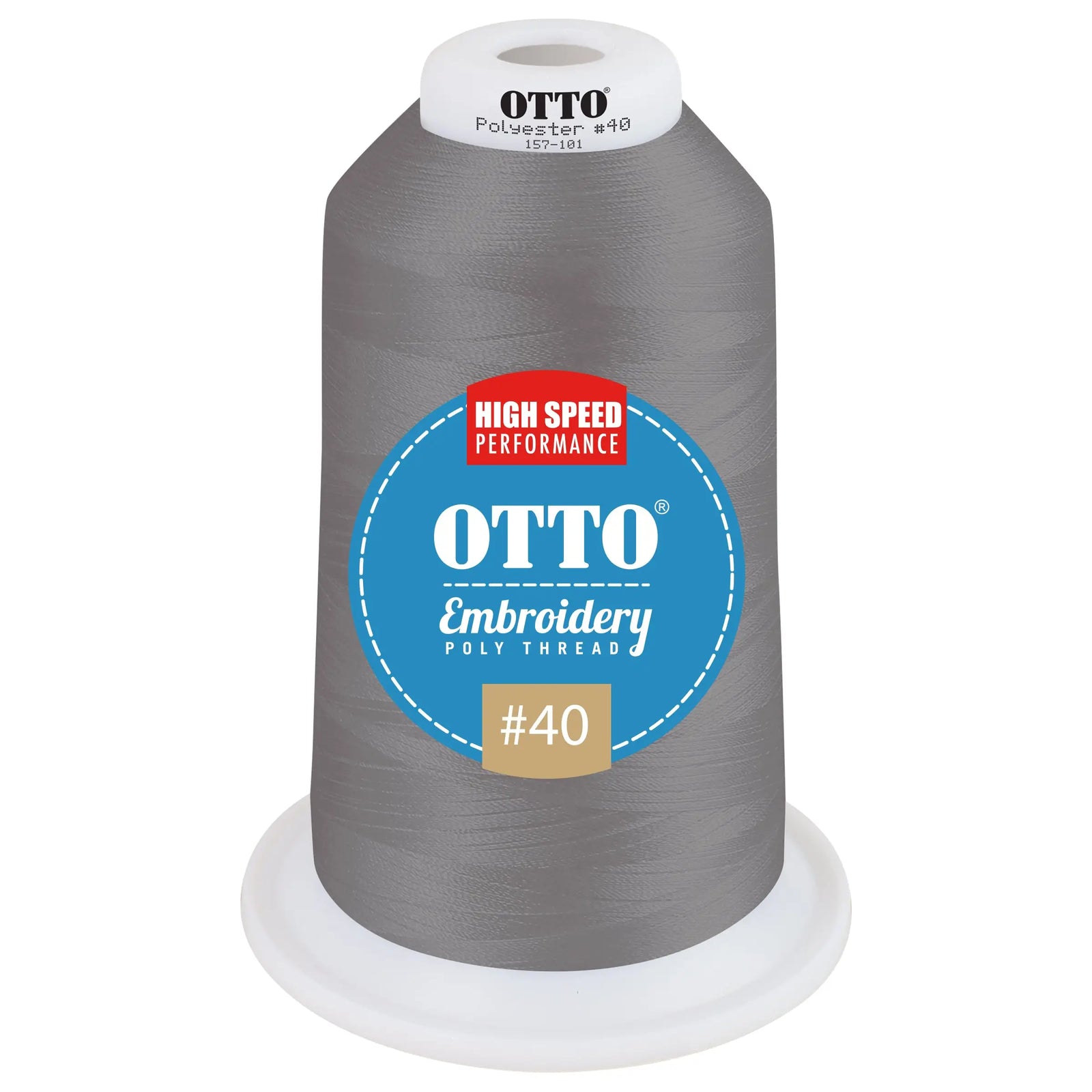 Otto 157-101 Embroidery Poly Thread #40 5,500 Yd. King Cone - 91212 - 7 3/8’’ - 5/8’’