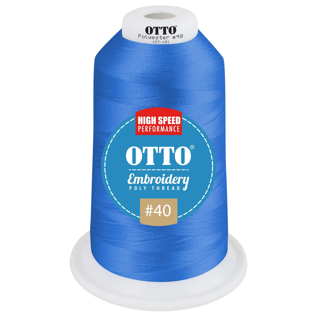 Otto 157-101 Embroidery Poly Thread #40 5,500 Yd. King Cone - 91326 - 7 3/8’’ - 5/8’’