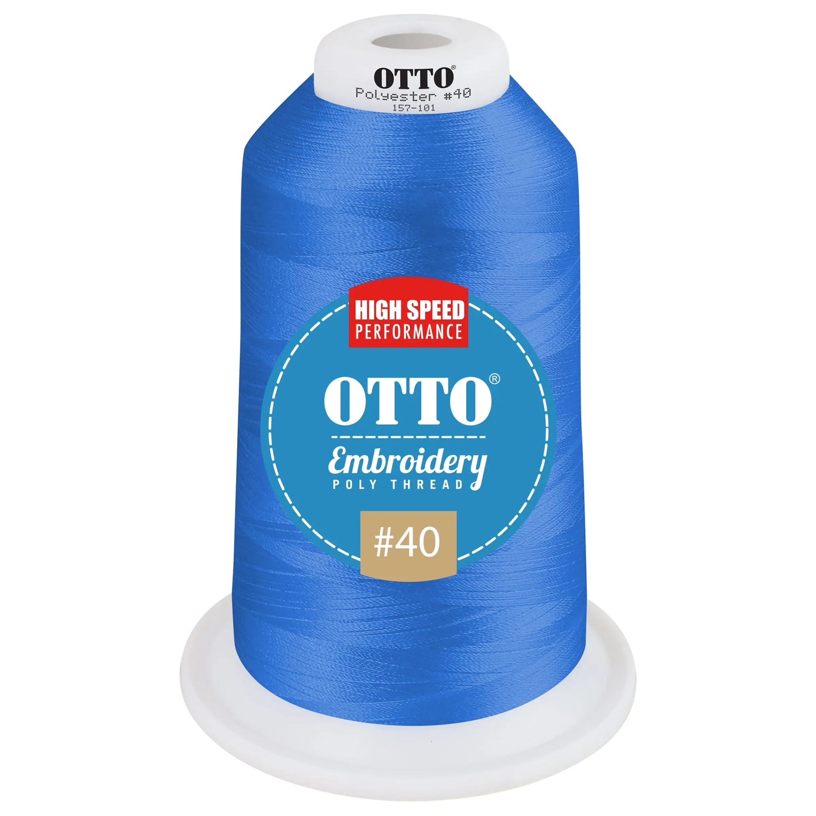 Otto 157-101 Embroidery Poly Thread #40 5,500 Yd. King Cone - 91326 - 7 3/8’’ - 5/8’’