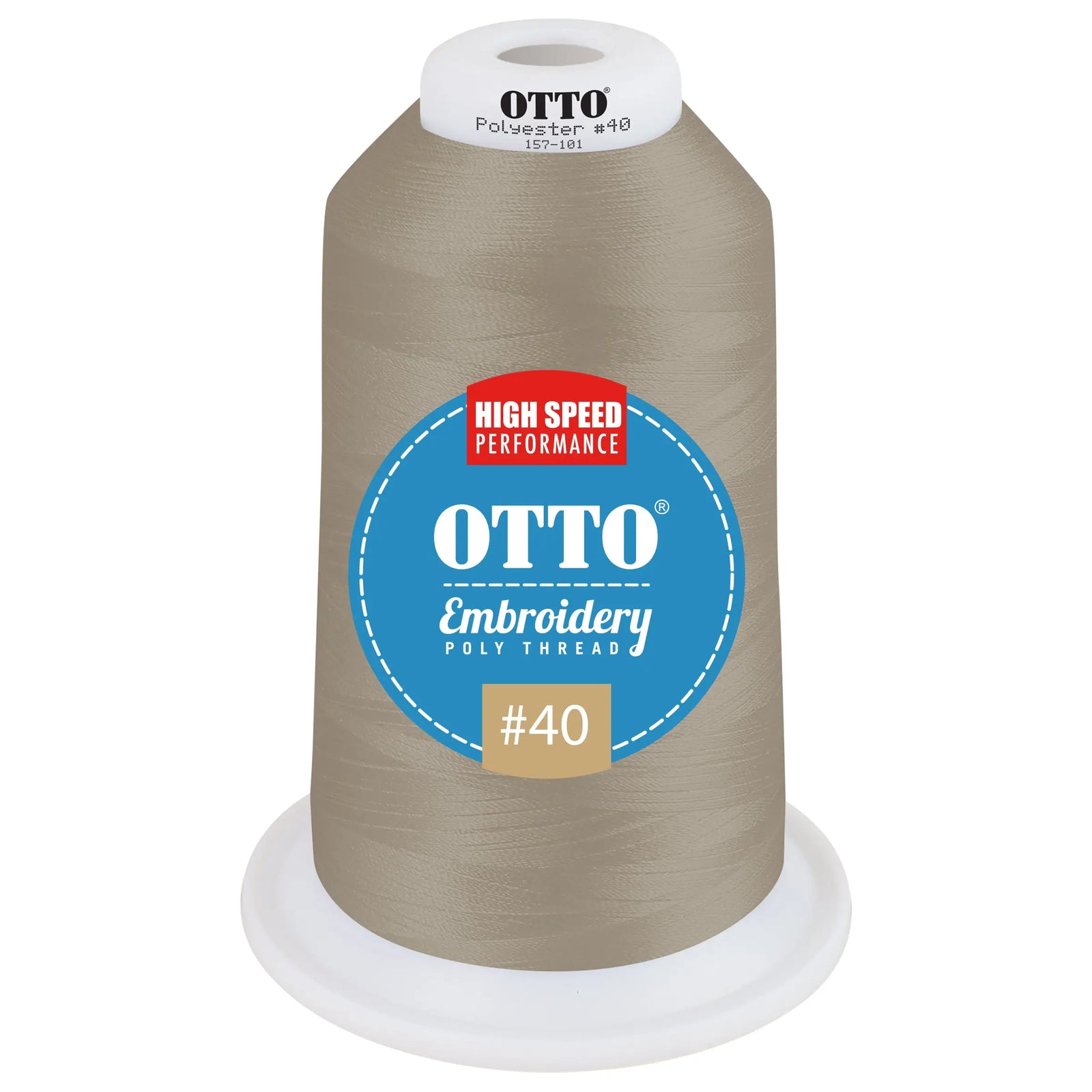 Otto 157-101 Embroidery Poly Thread #40 5,500 Yd. King Cone - 92326 - 7 3/8’’ - 5/8’’