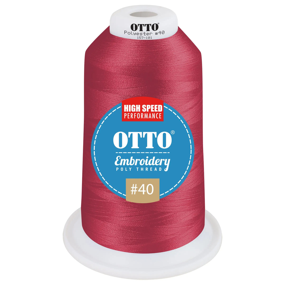 Otto 157-101 Embroidery Poly Thread #40 5,500 Yd. King Cone - 95519 - 7 3/8’’ - 5/8’’