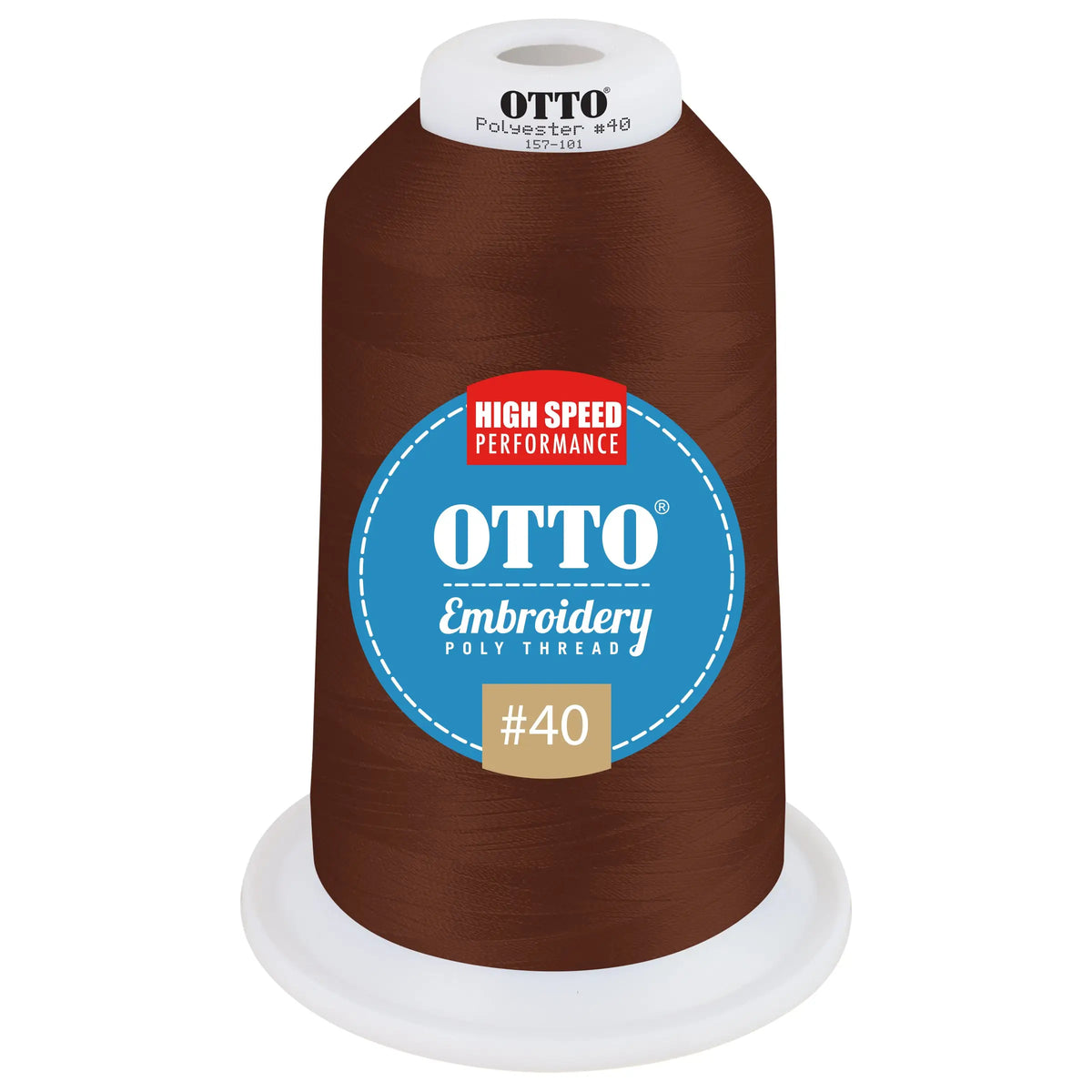 Otto 157-101 Embroidery Poly Thread #40 5,500 Yd. King Cone - 95551 - 7 3/8’’ - 5/8’’