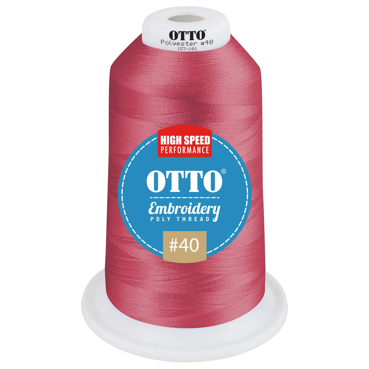 Otto 157-101 Embroidery Poly Thread #40 5,500 Yd. King Cone - 95568 - 7 3/8’’ - 5/8’’